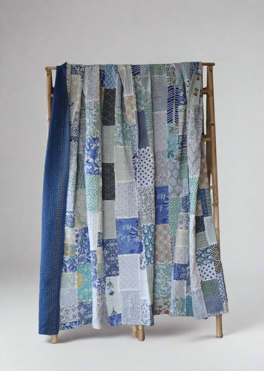 Block Print Patchwork Throw 24 - KINGSIZE