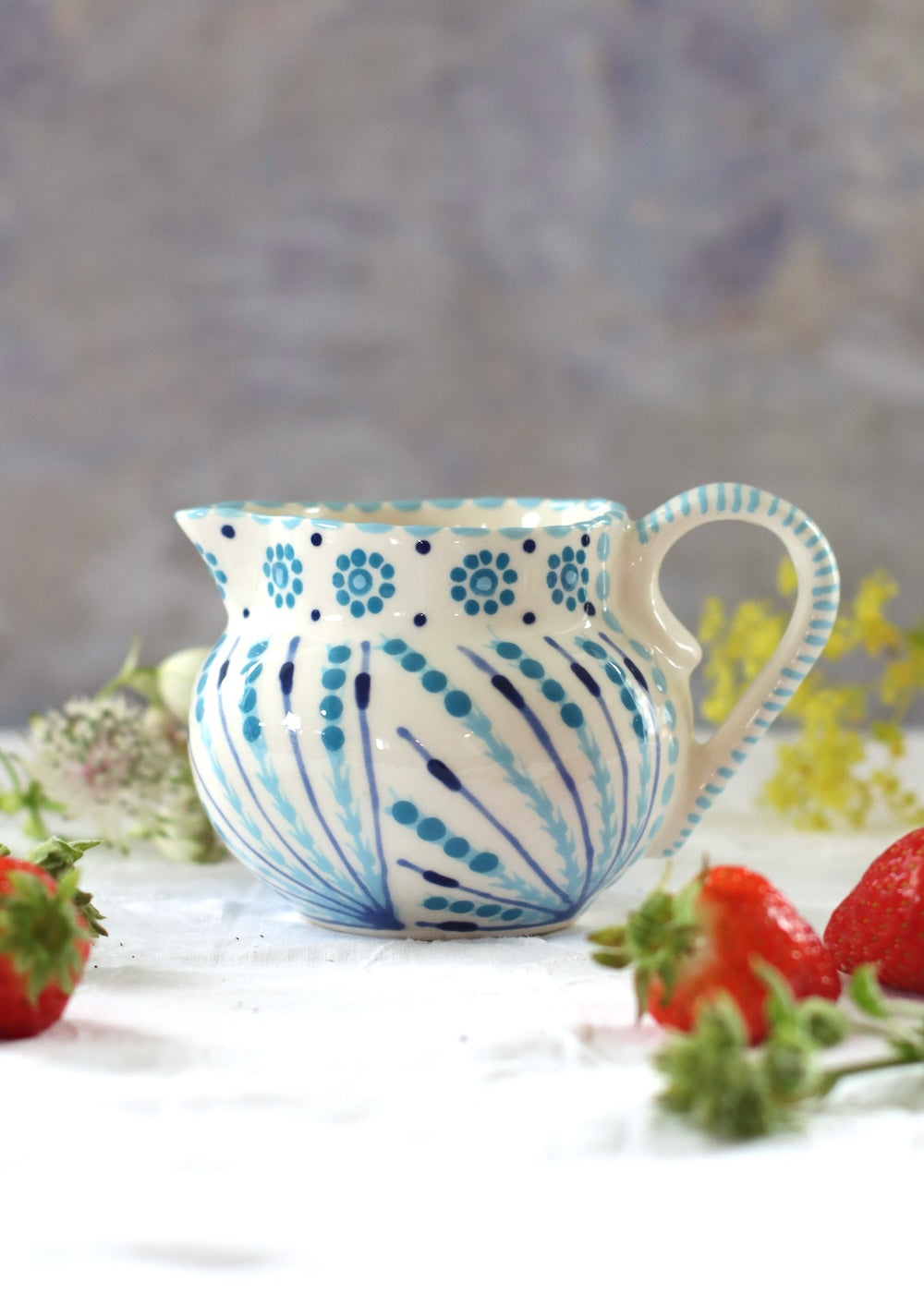 Dinky Jug - White & Blue