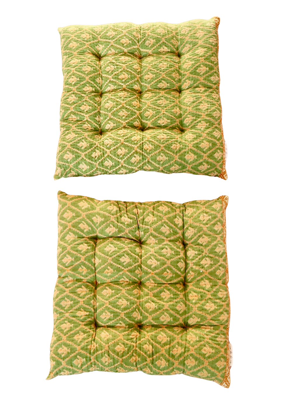 Pair of Kantha Seat Pads - Pair No. 77