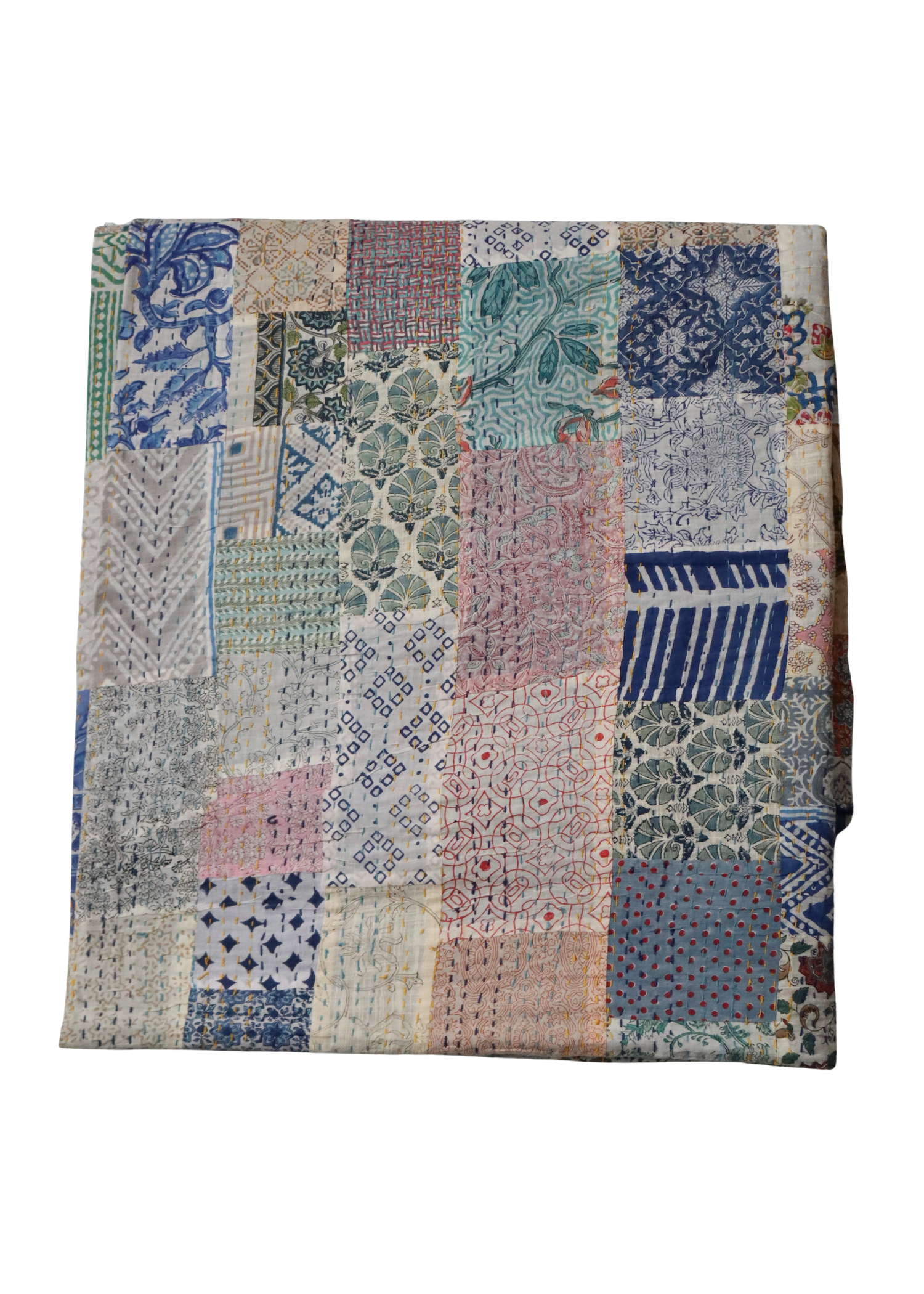 Block Print Patchwork Throw 22 - KINGSIZE