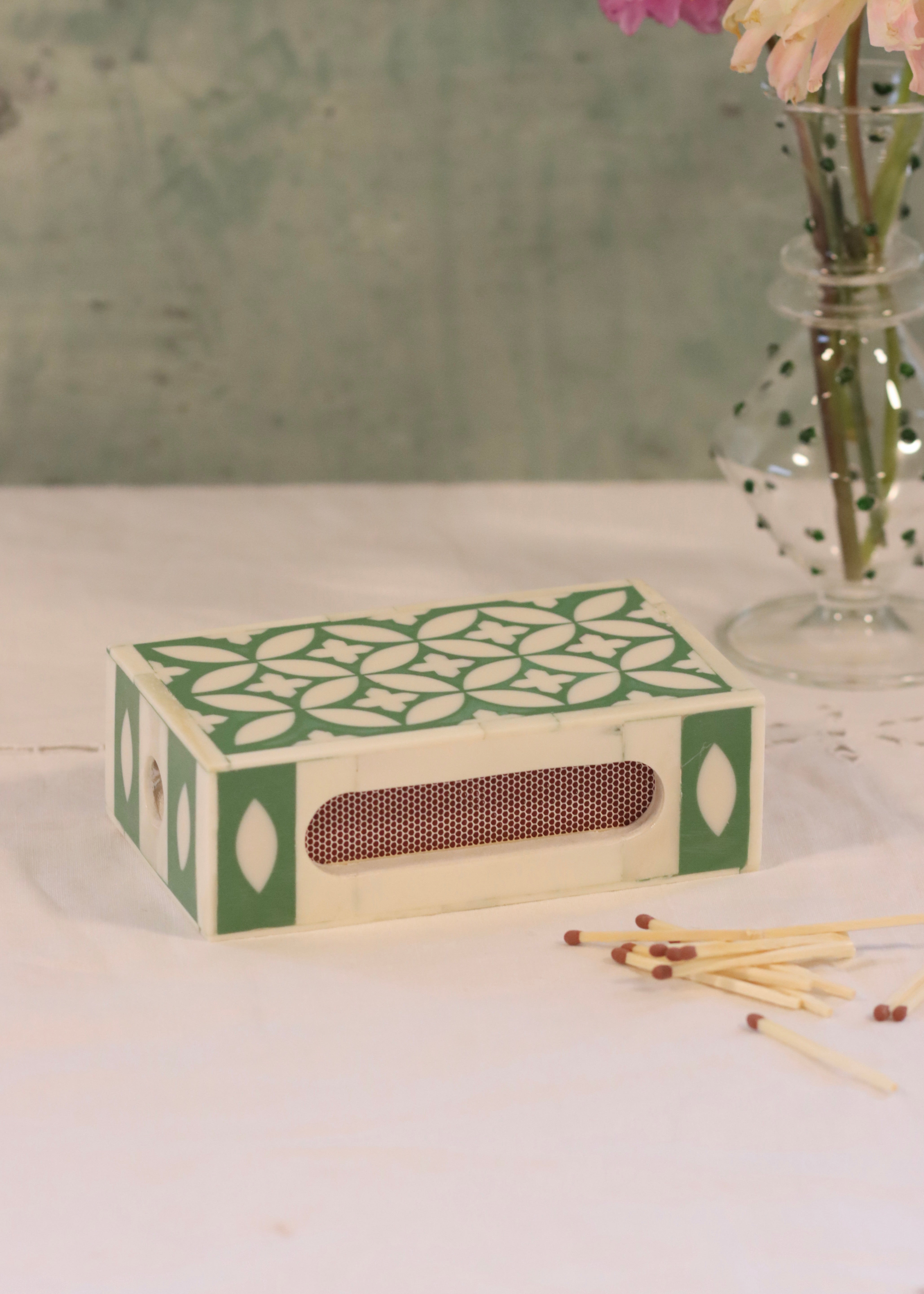 Large Matchbox Holder - Apple Green