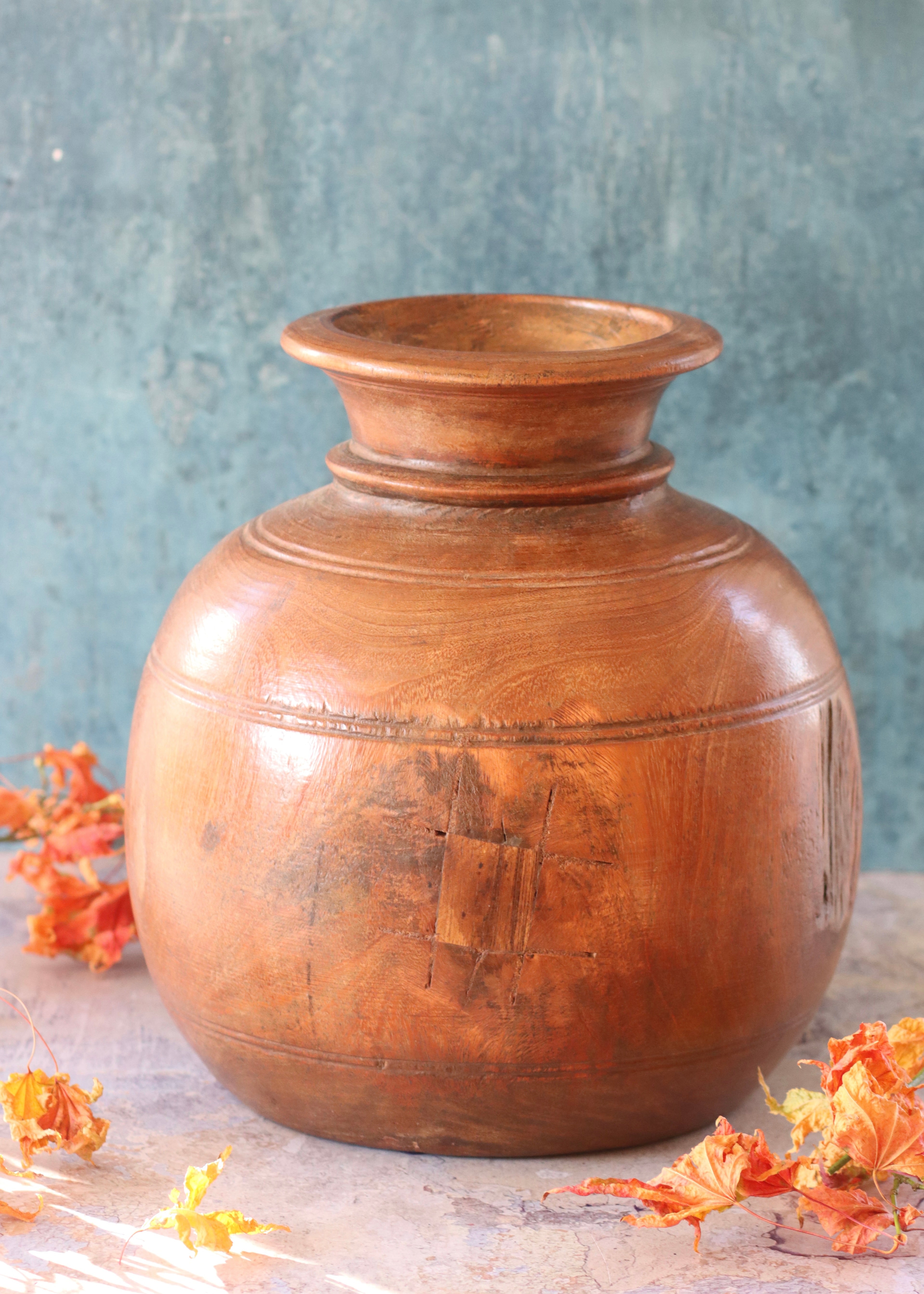 Decorative Wooden Pot - 12