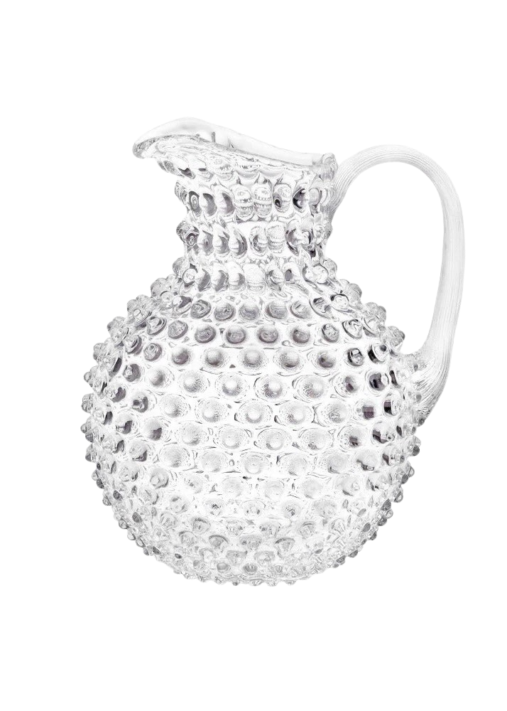 Hobnail Water Jug - Clear