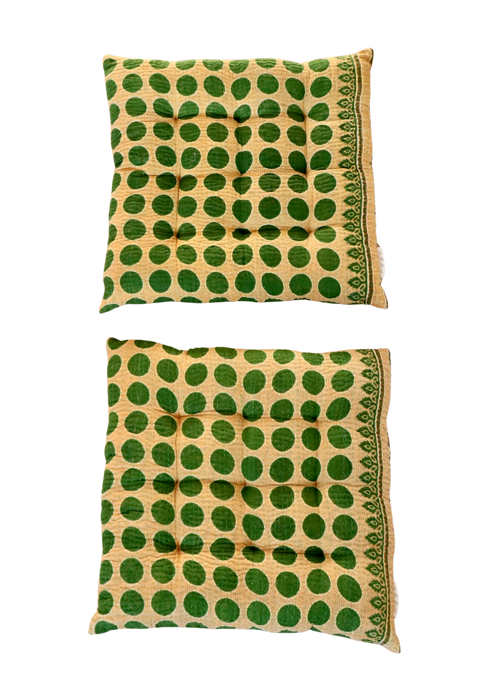 Pair of Kantha Seat Pads - Pair No. 86