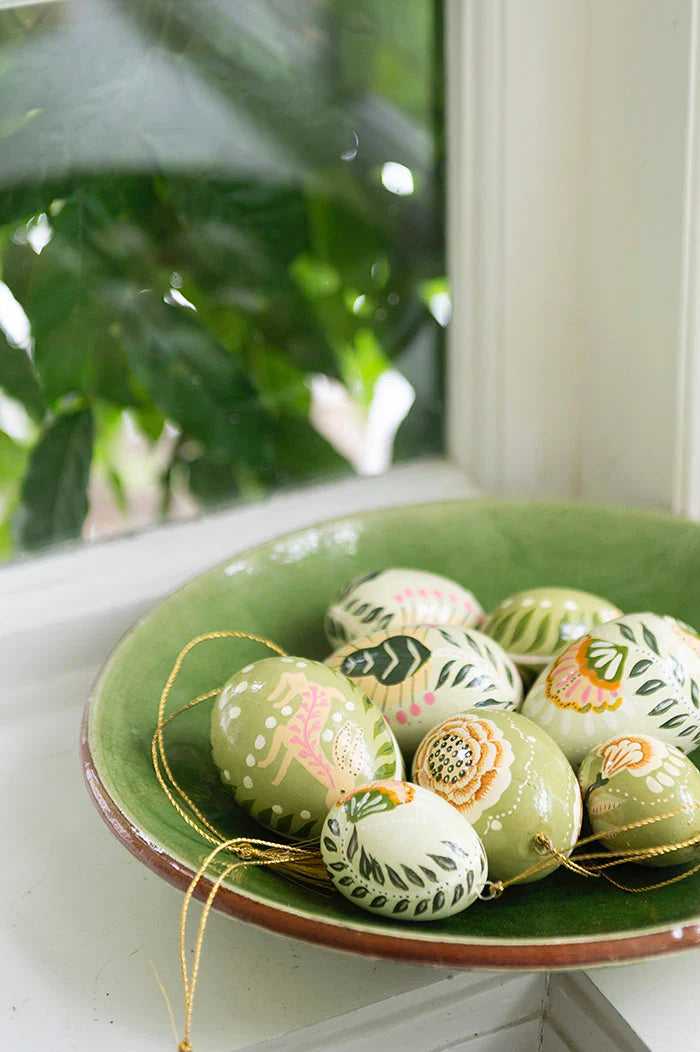 Small Decorative Eggs - Ivy - Set of 4