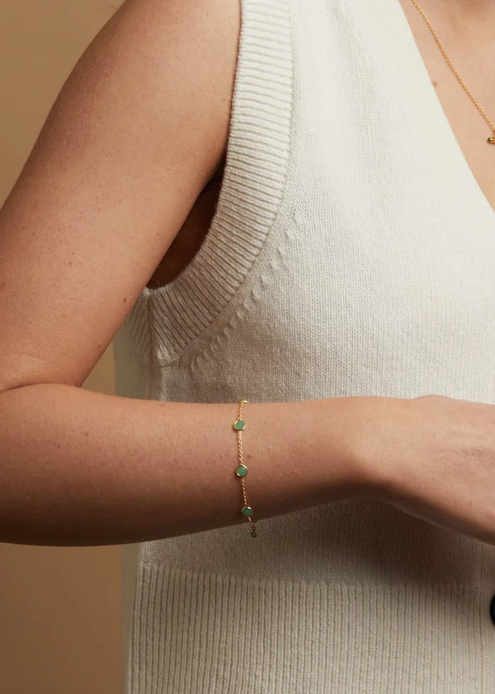 Bracelet - antibes Chrysoprase & Gold Vermeil