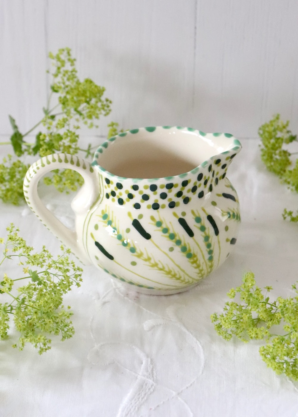 Dinky Jug - White & Lime