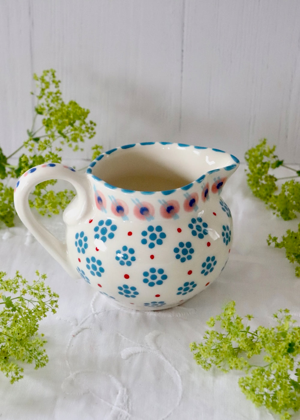 Dinky Jug - White & Pink