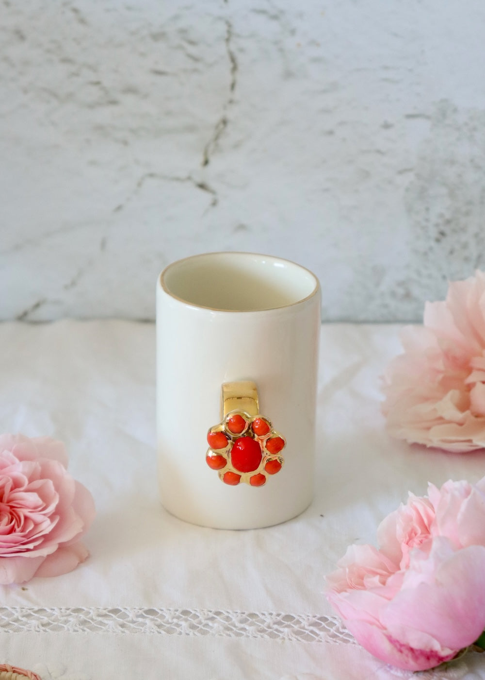 Love Mugs - Raj Collection Coral & Red