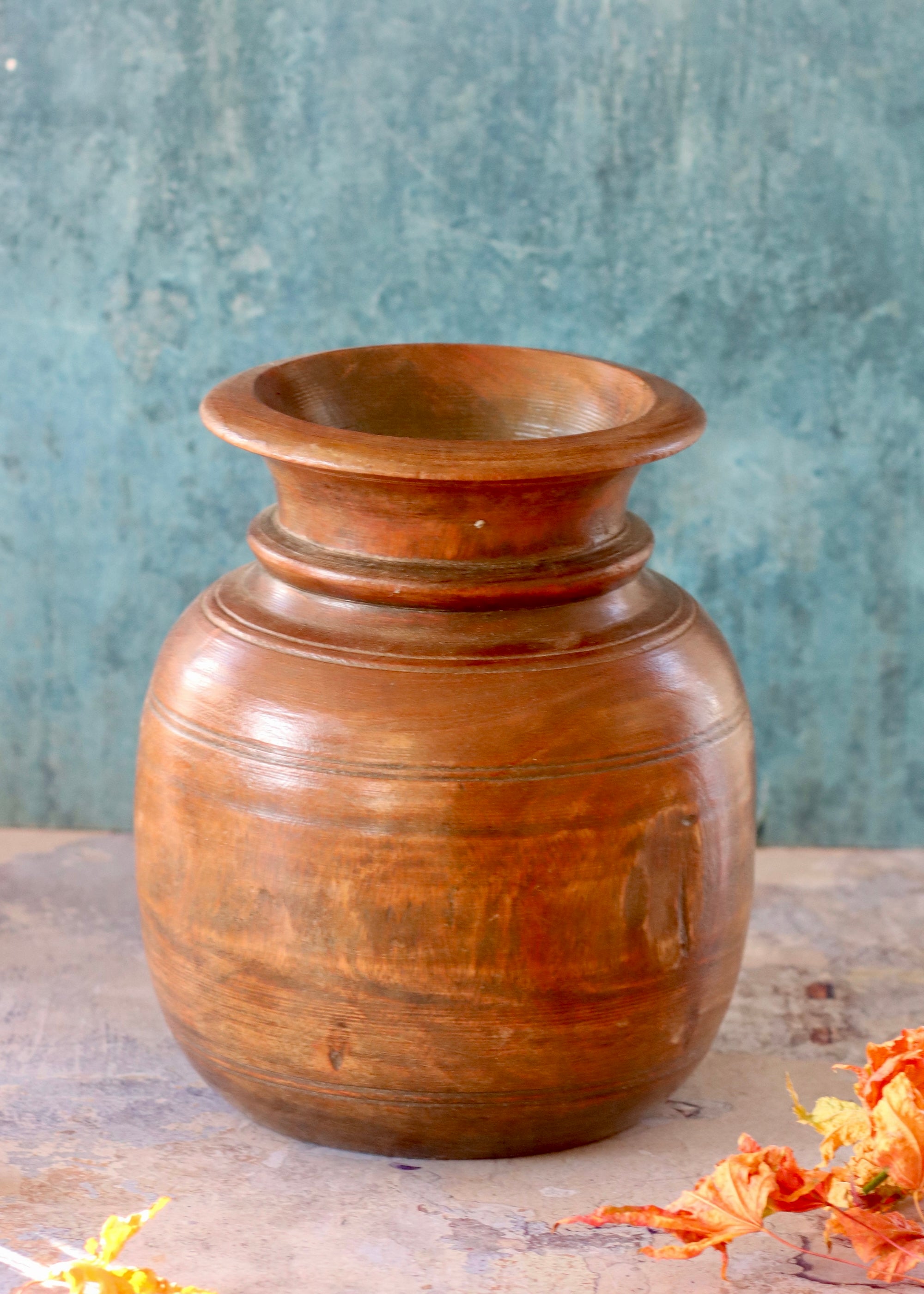 Decorative Wooden Pot - 2