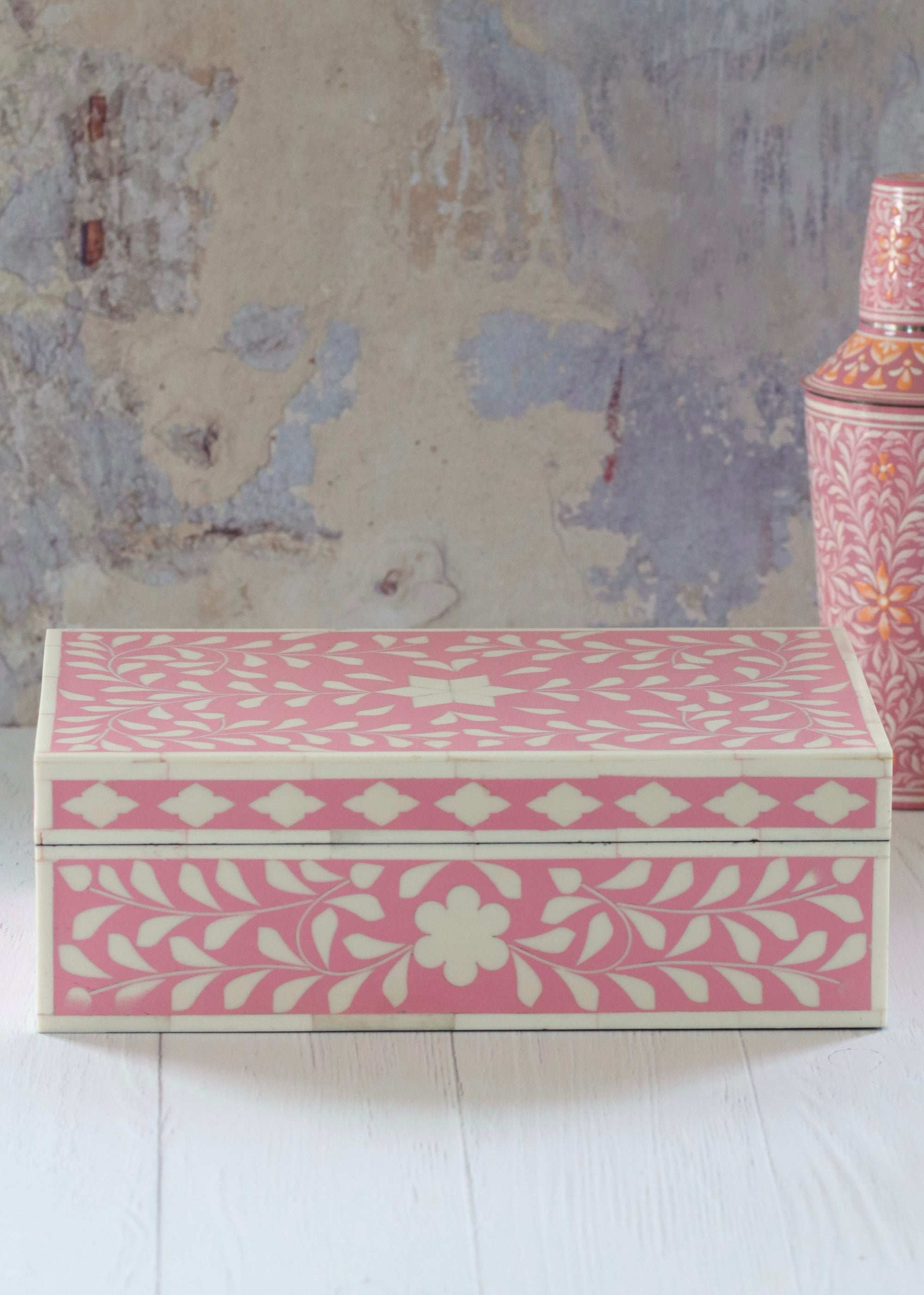 Bone Inlay Box - Pink