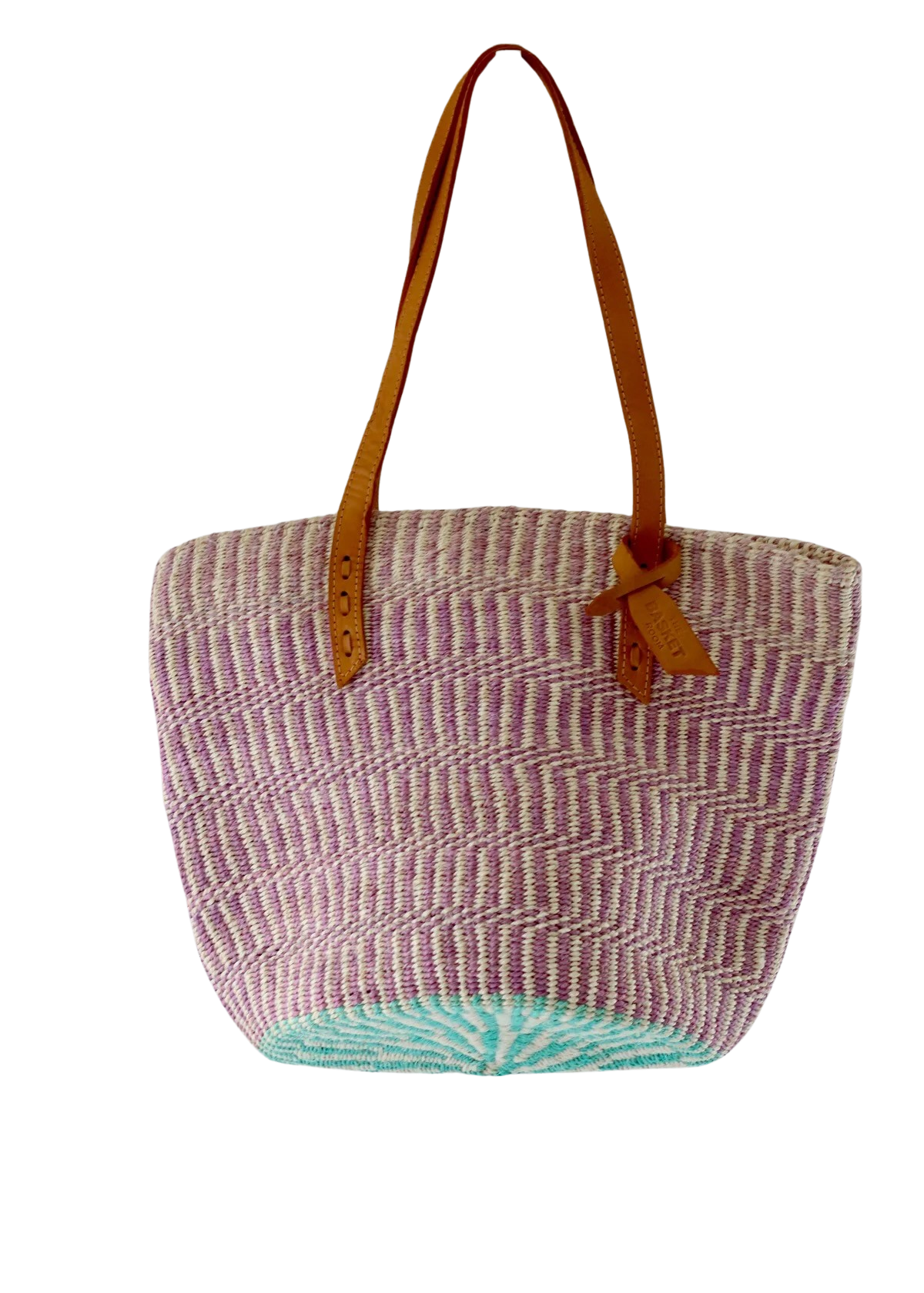 Natural Sisal Tote - Lilac