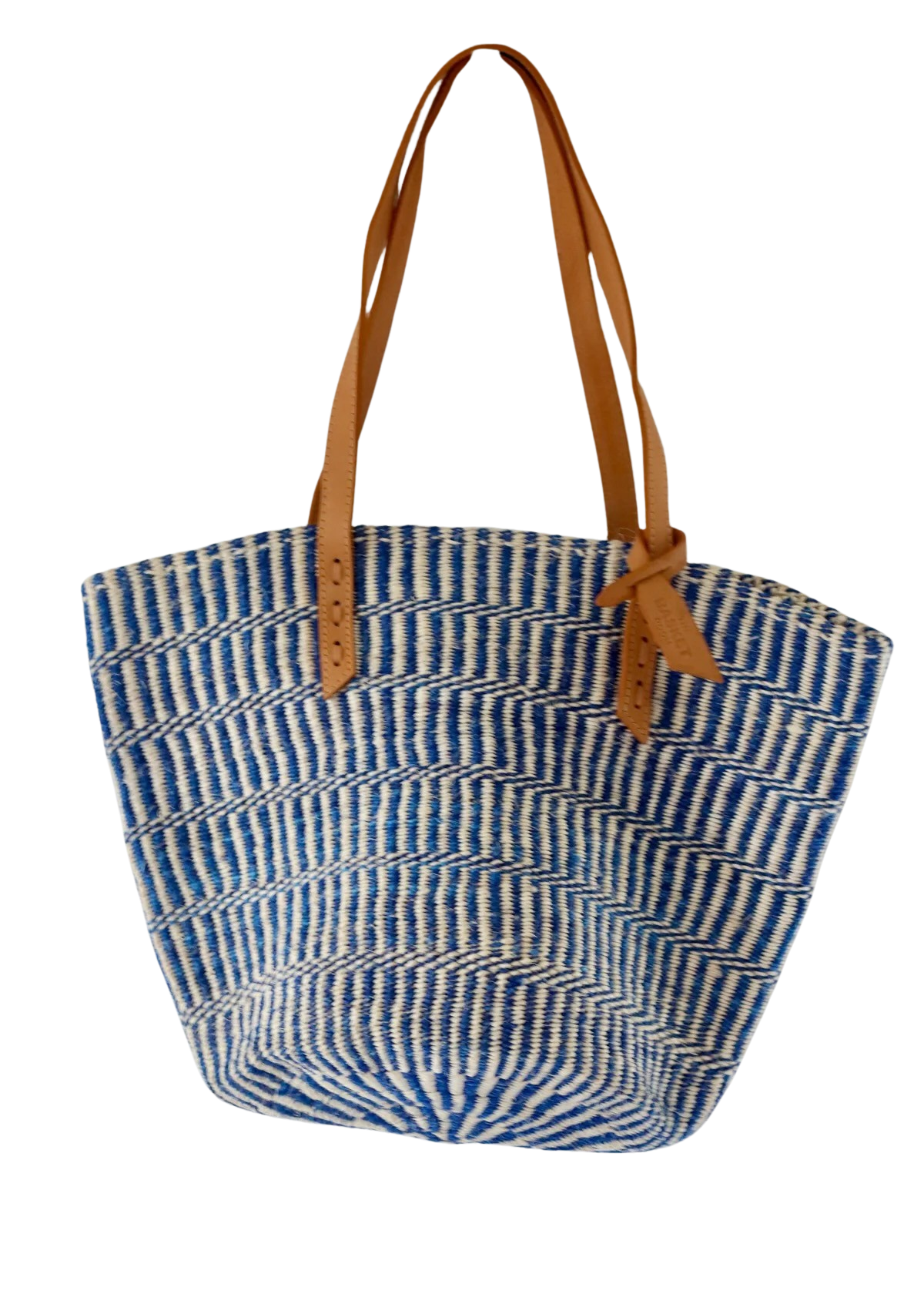 Natural Sisal Tote - Royal Blue