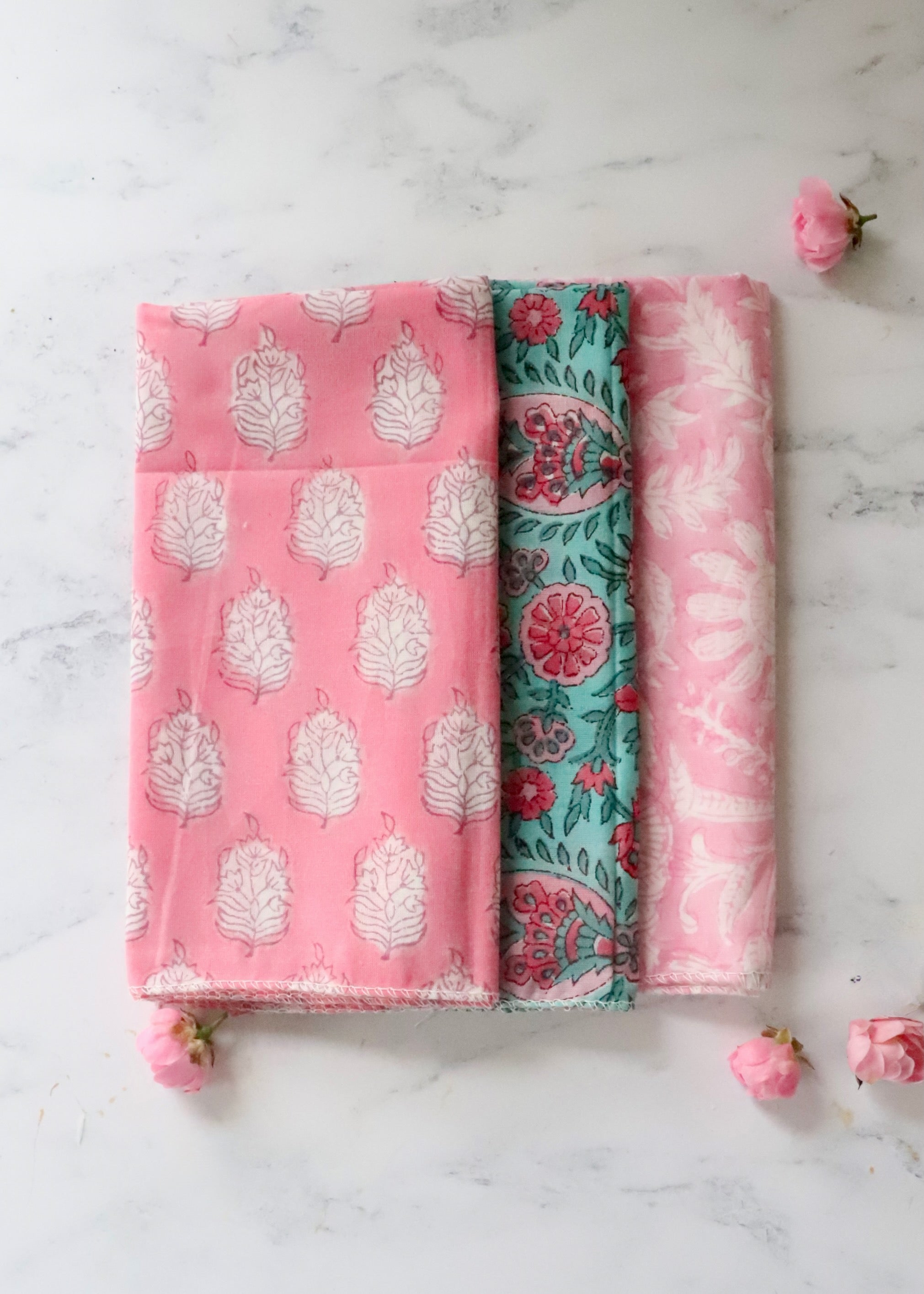 Small Hankies- Pink & Blue