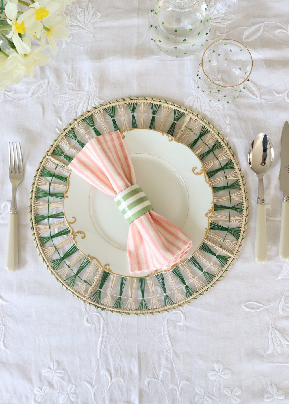 Placemat - Striped Green