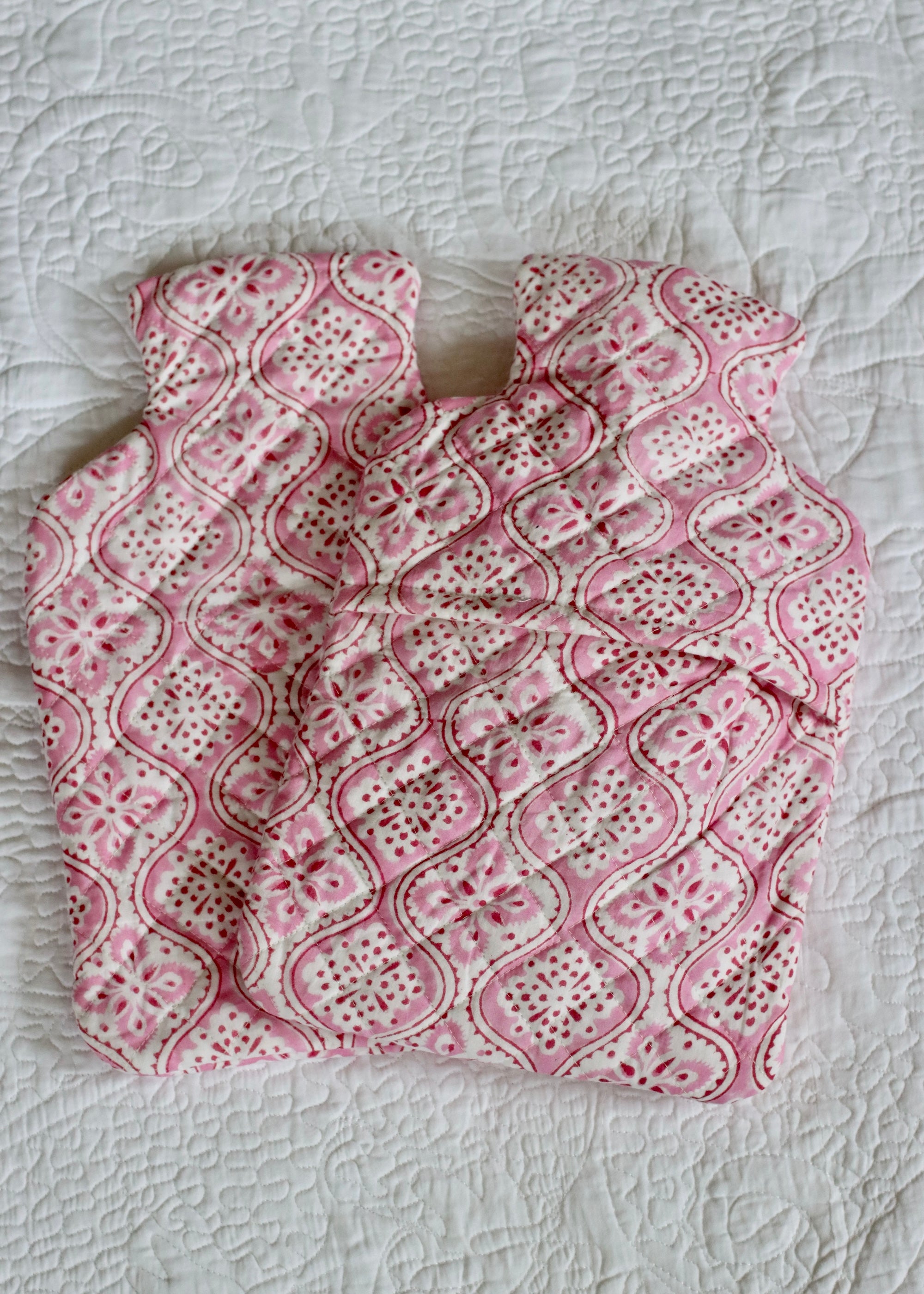 Hot Water Bottle Cover - Pink Retro