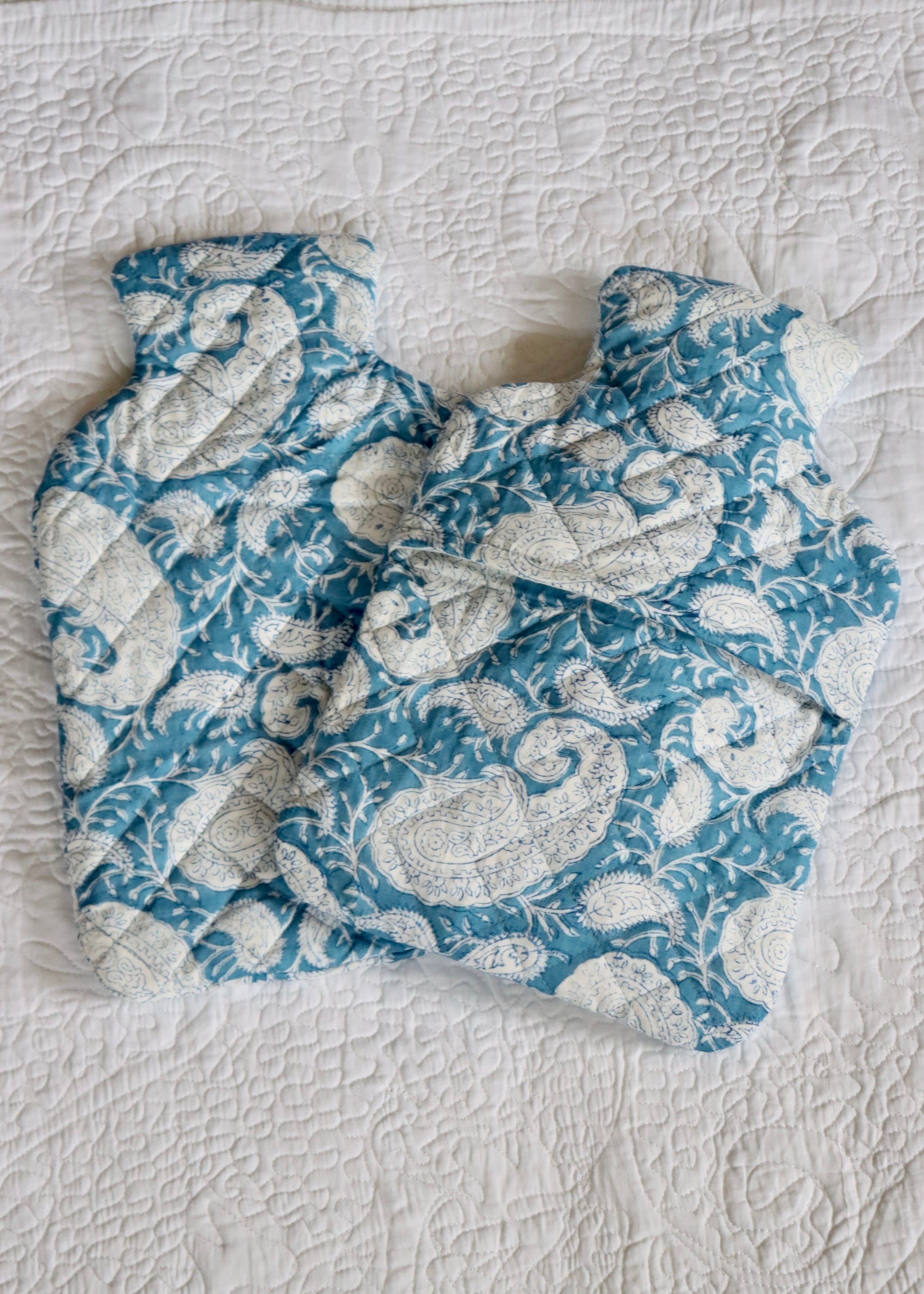 Hot Water Bottle Cover - Corfu Blue