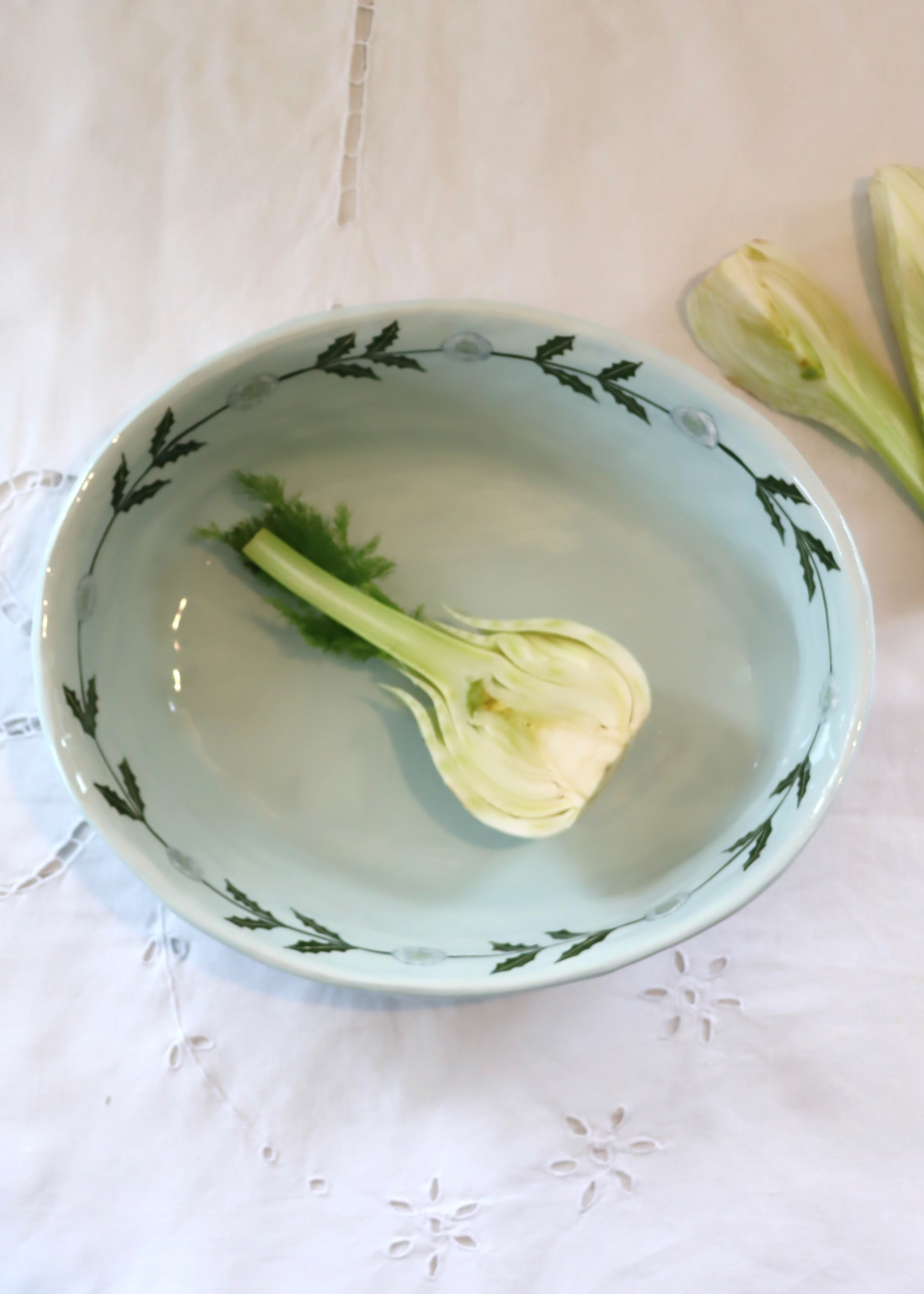 Gemma Orkin Oval Serving Bowl - Holly- *1 REMAINING