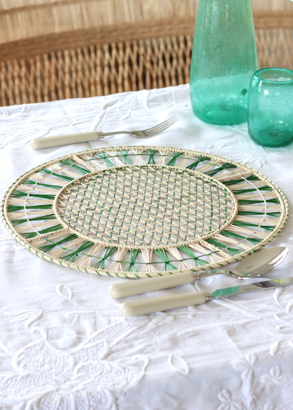 Placemat - Striped Green