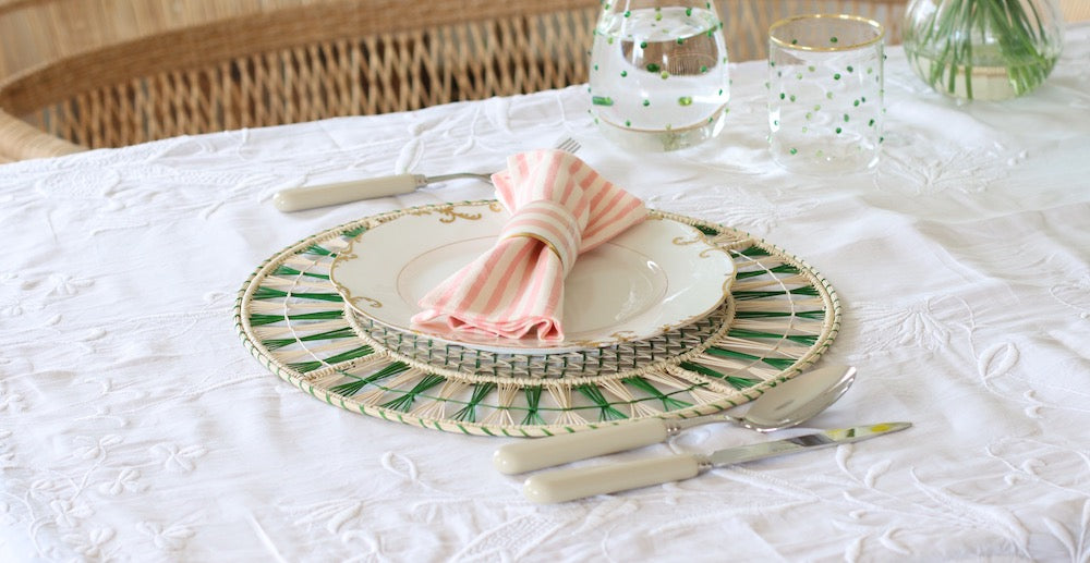 Placemat - Striped Green