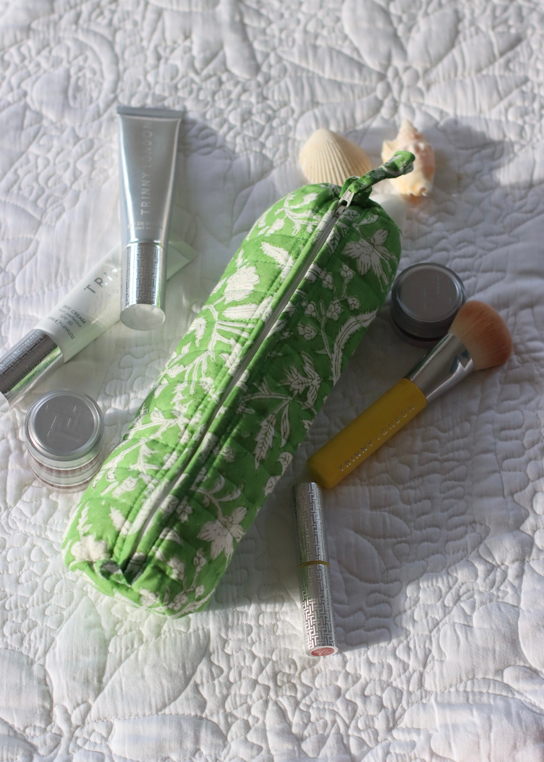 Pencil Case / Make Up Bag - Apple Green