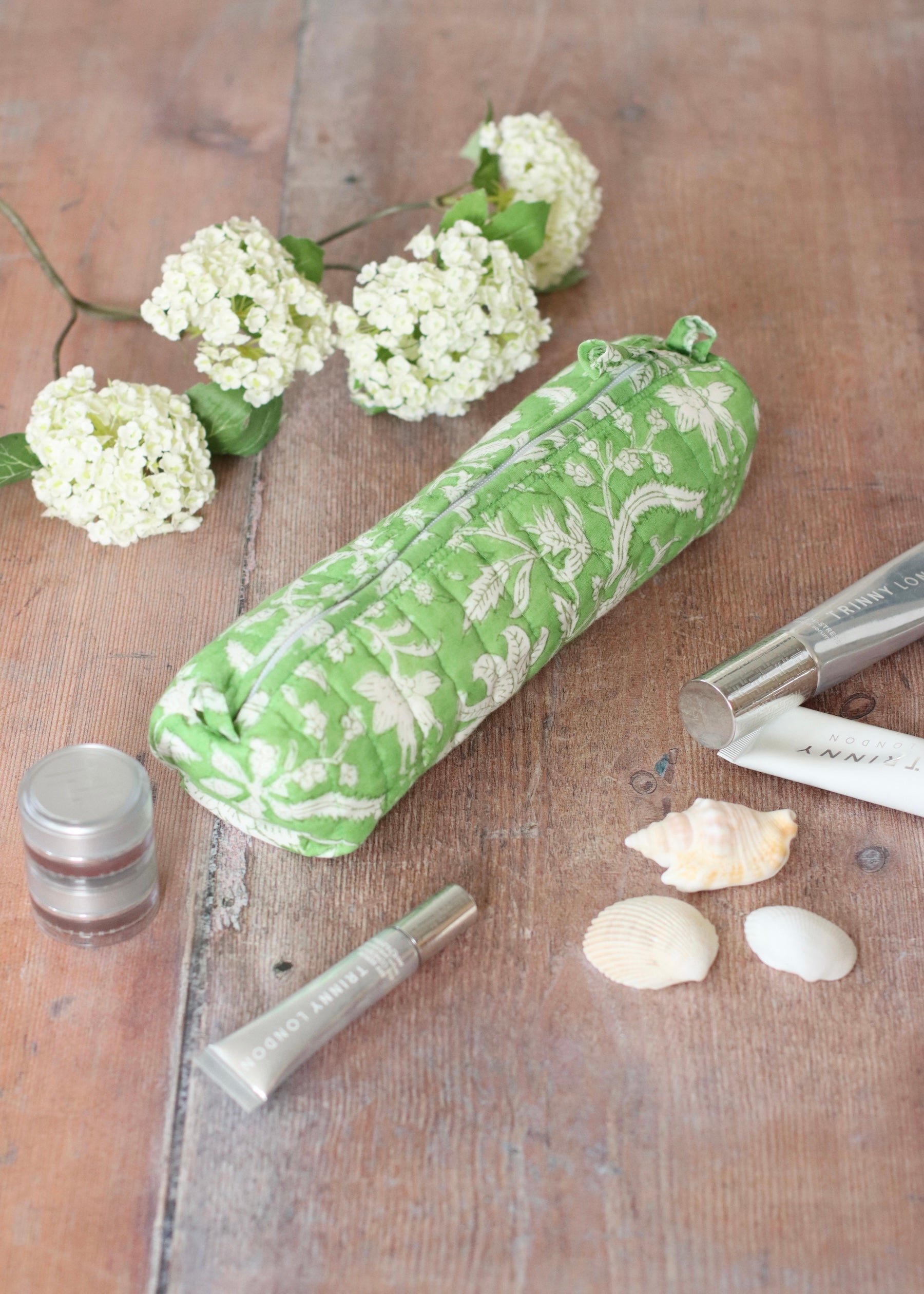 Pencil Case / Make Up Bag - Apple Green