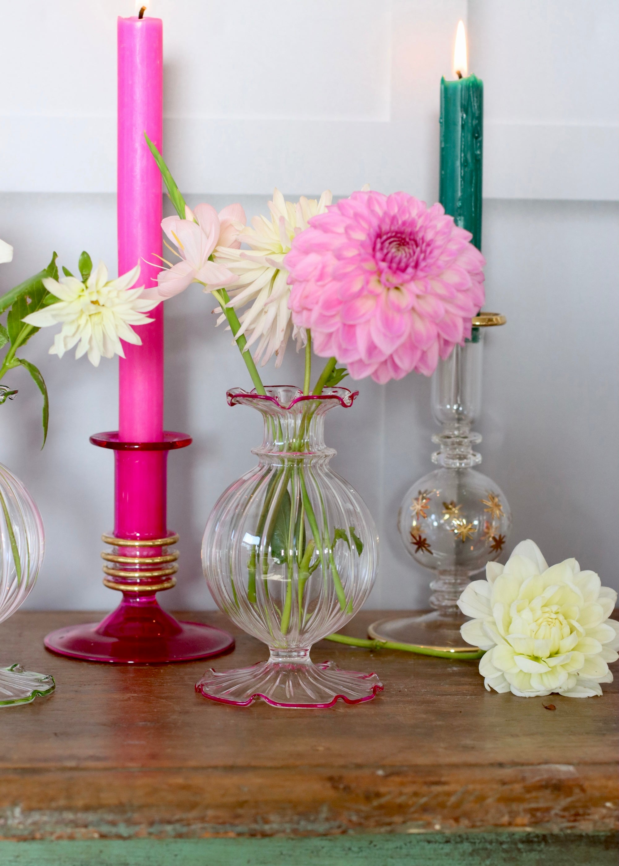 Nanu Glass Vase - Hot Pink