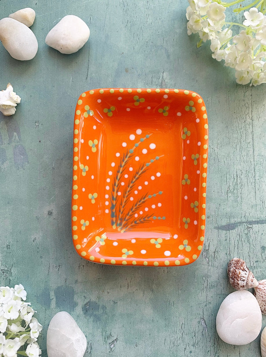 Single Trinket Dish- Orange