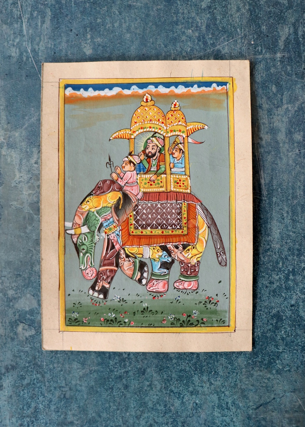 Indian Miniature Paintings - Festival Elephant 1