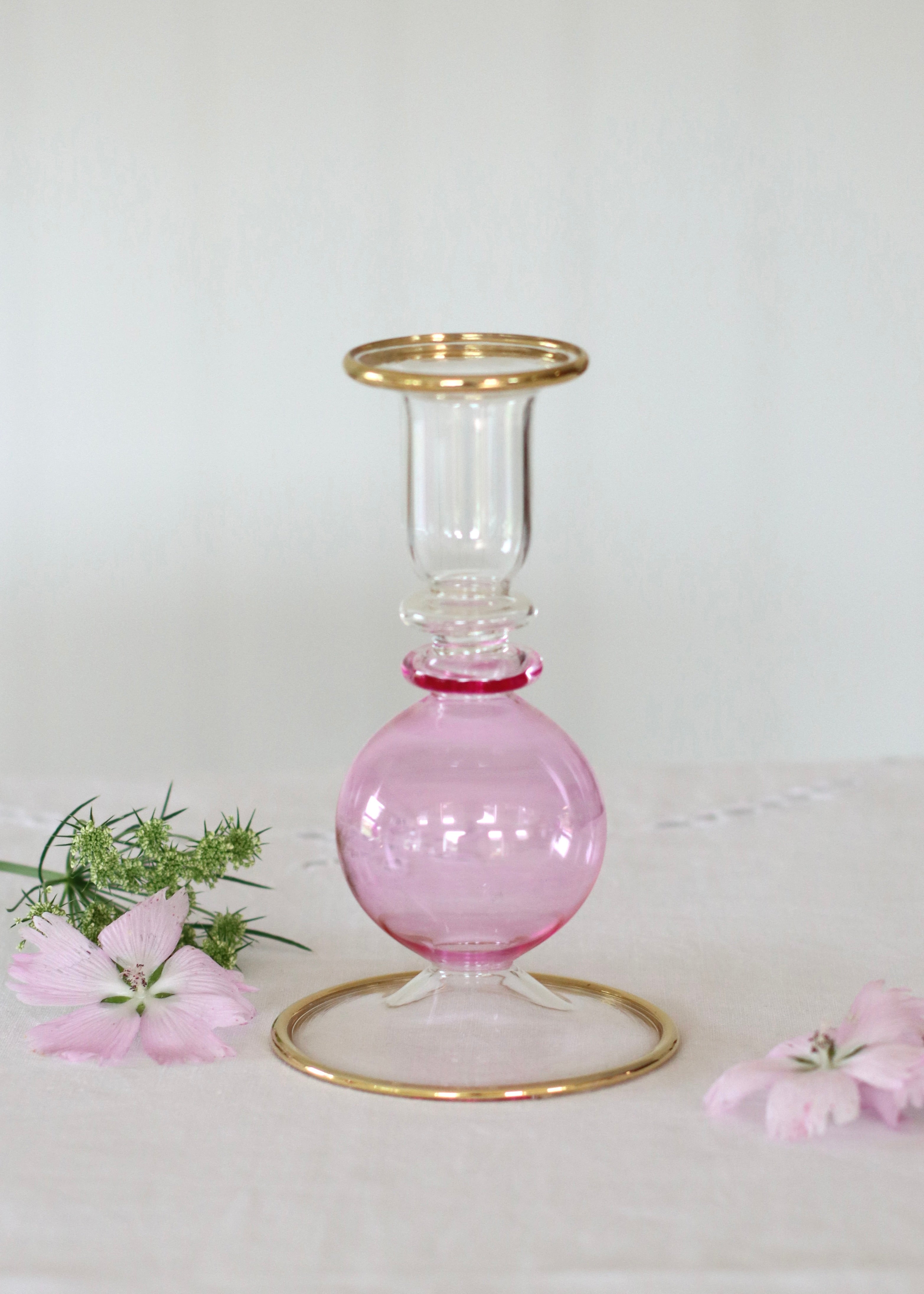 Small Bubble Candlestick - Pale Pink