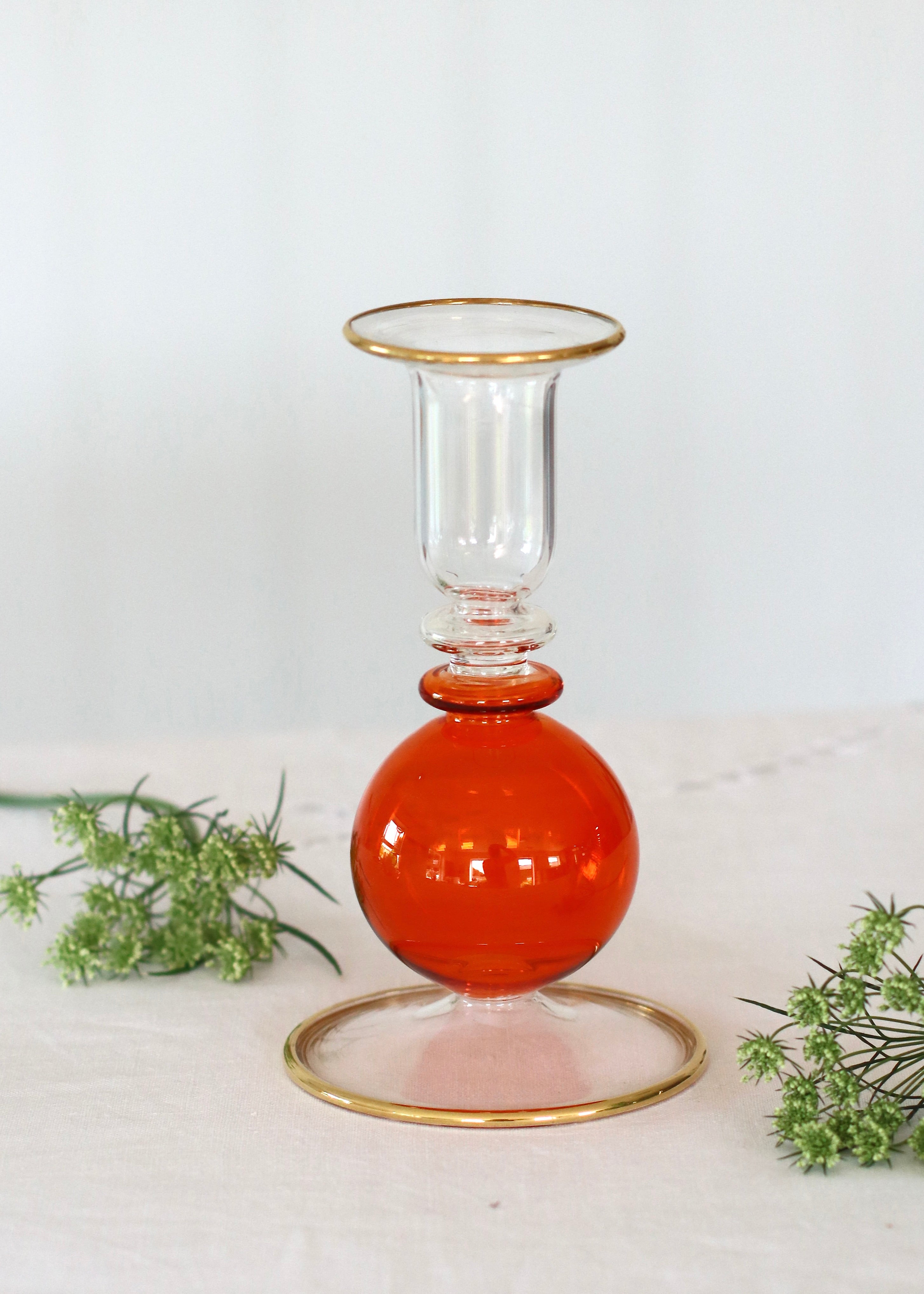 Small Bubble Candlestick - Burnt Orange