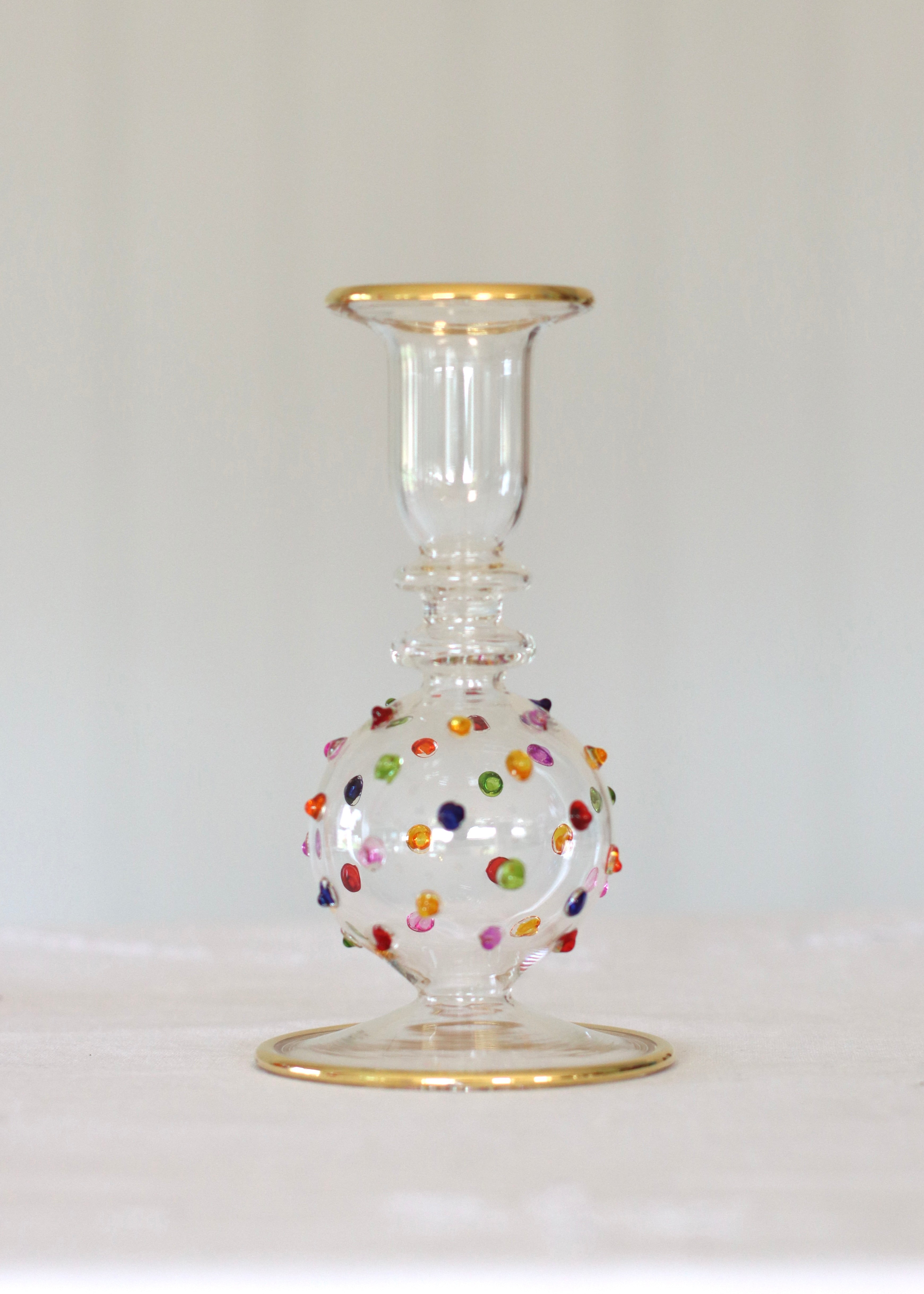 Small Bubble Candlestick - Rainbow Dots