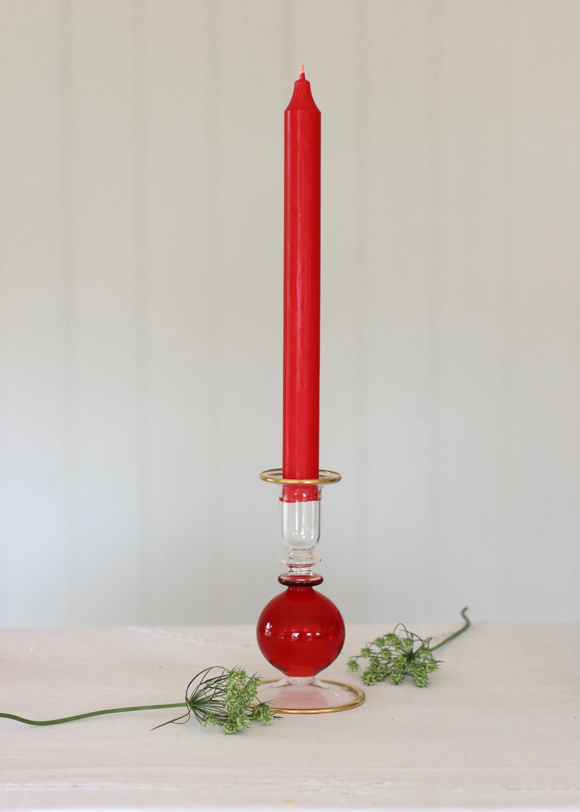 Small Bubble Candlestick - Ruby Red