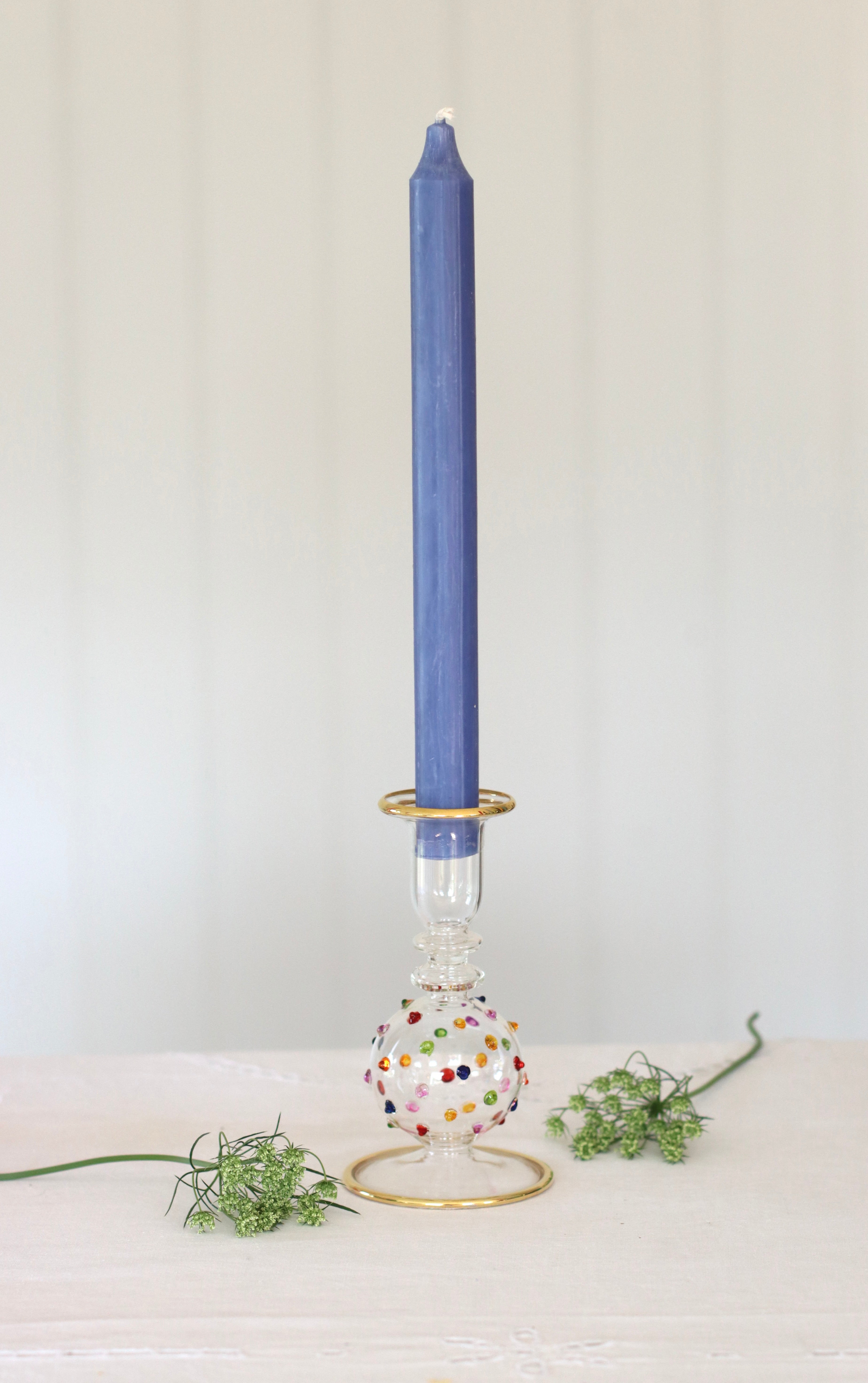 Small Bubble Candlestick - Rainbow Dots