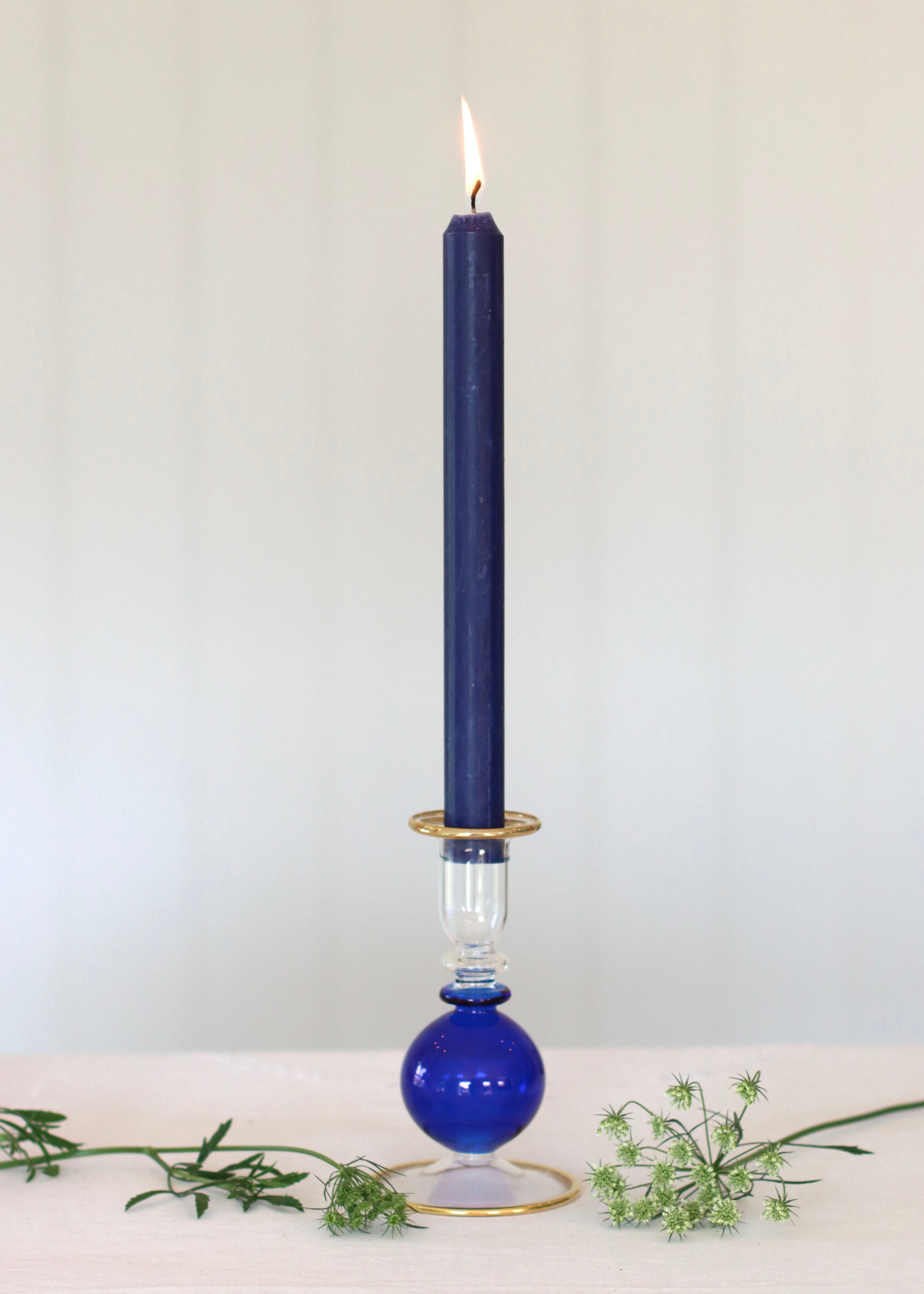 Small Bubble Candlestick - Sapphire Blue