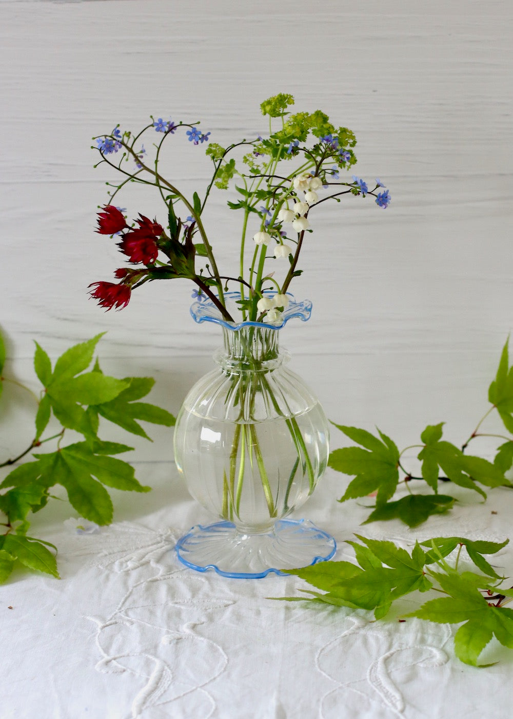 Nanu Glass Vase - Dusty Blue