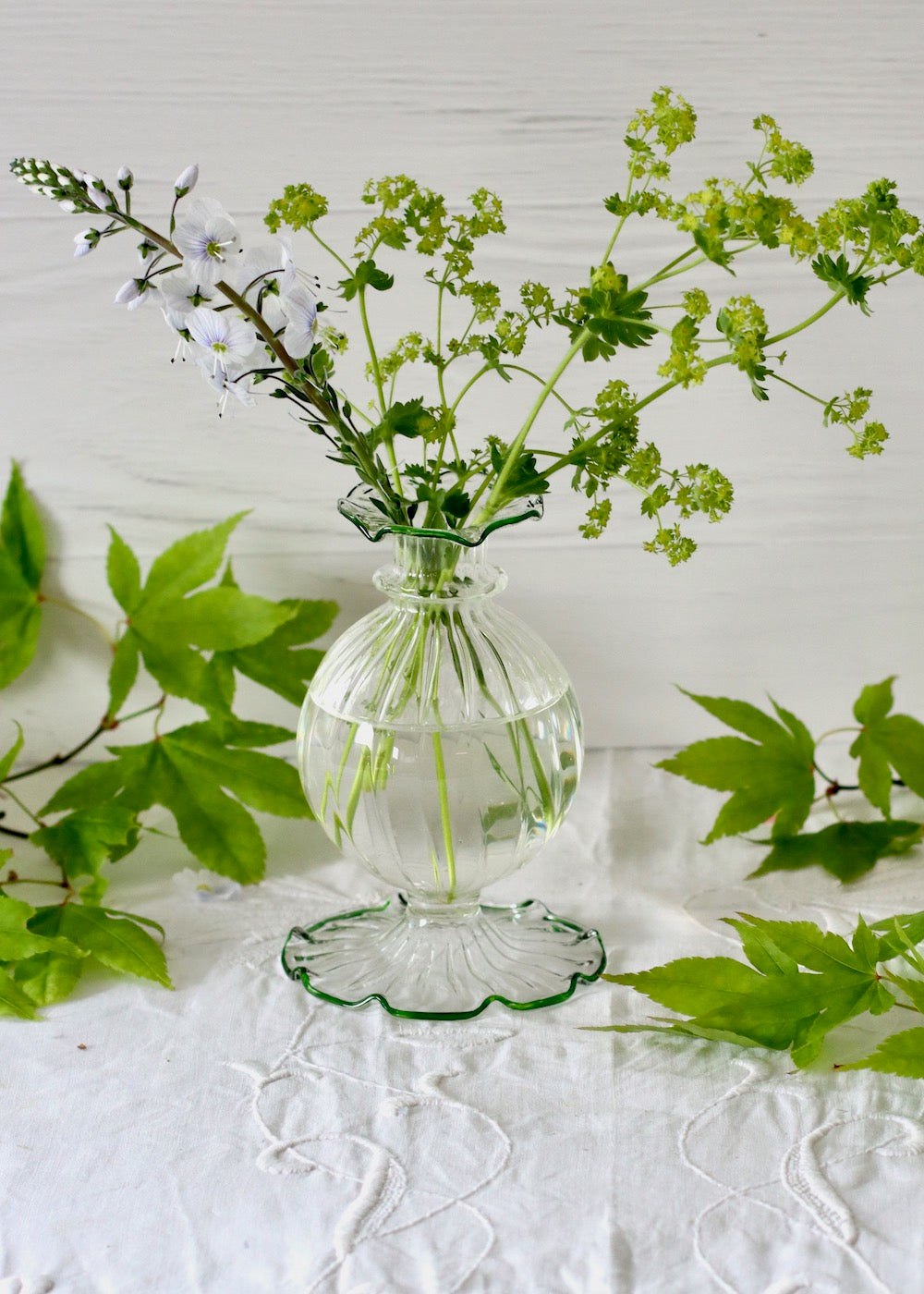 Nanu Glass Vase - Forest Green