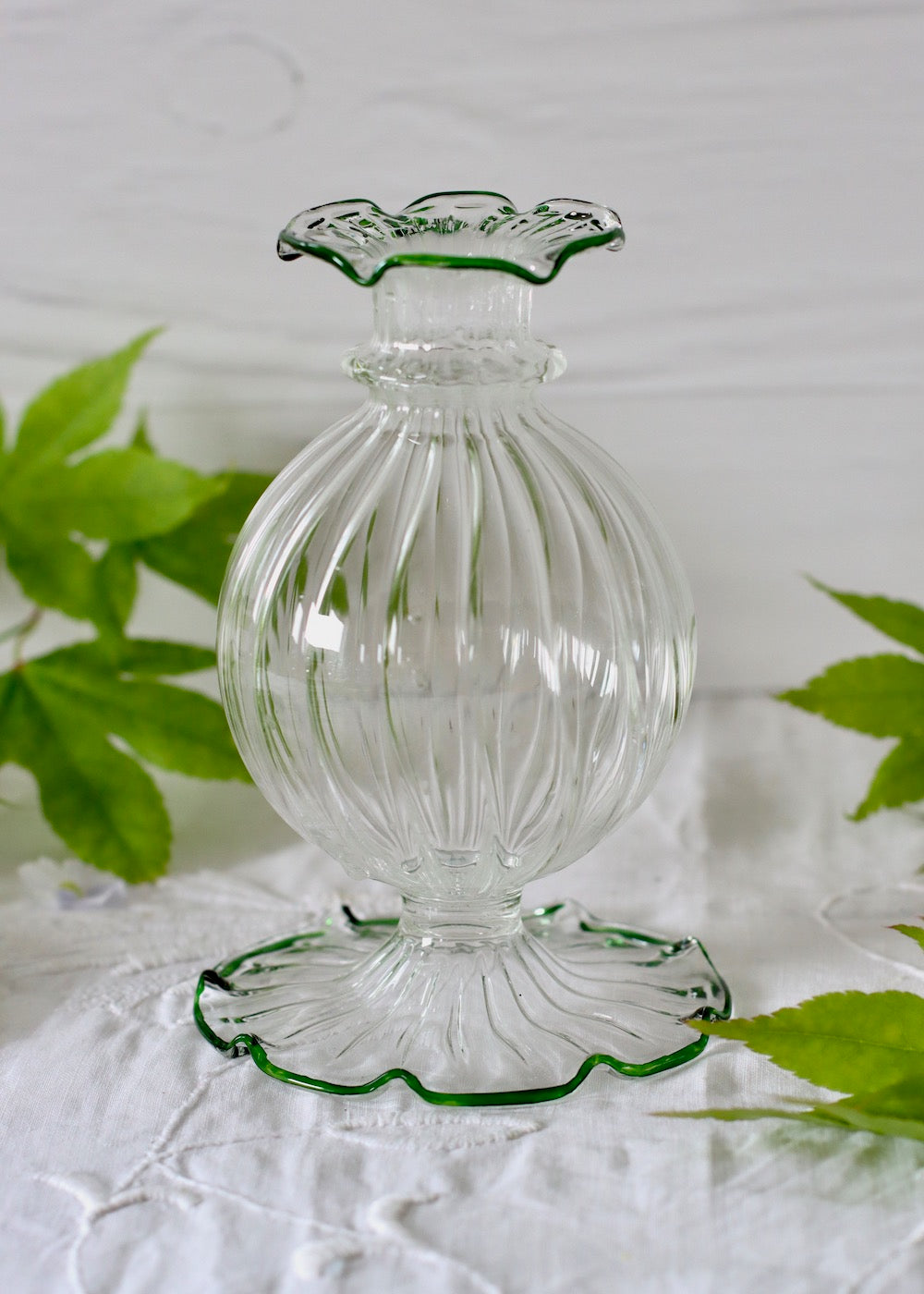 Nanu Glass Vase - Forest Green