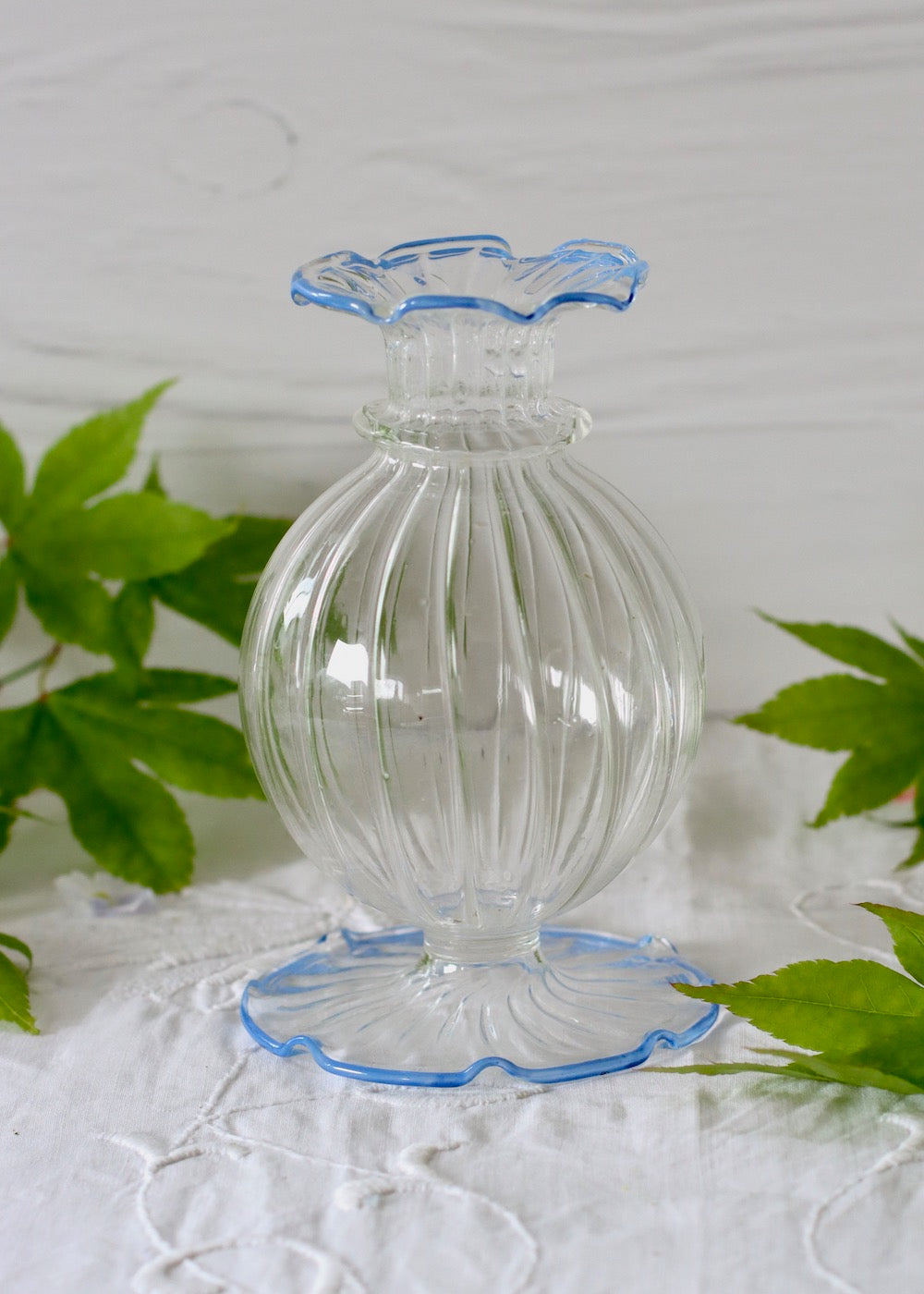 Nanu Glass Vase - Dusty Blue
