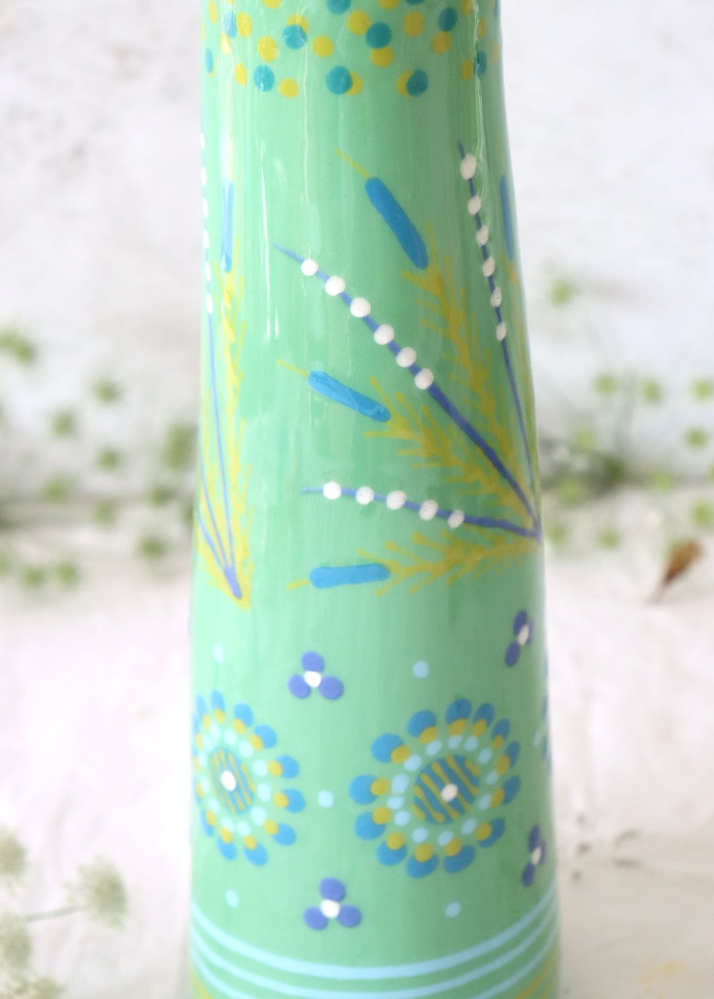 Tall Twisty Vase  - Teal