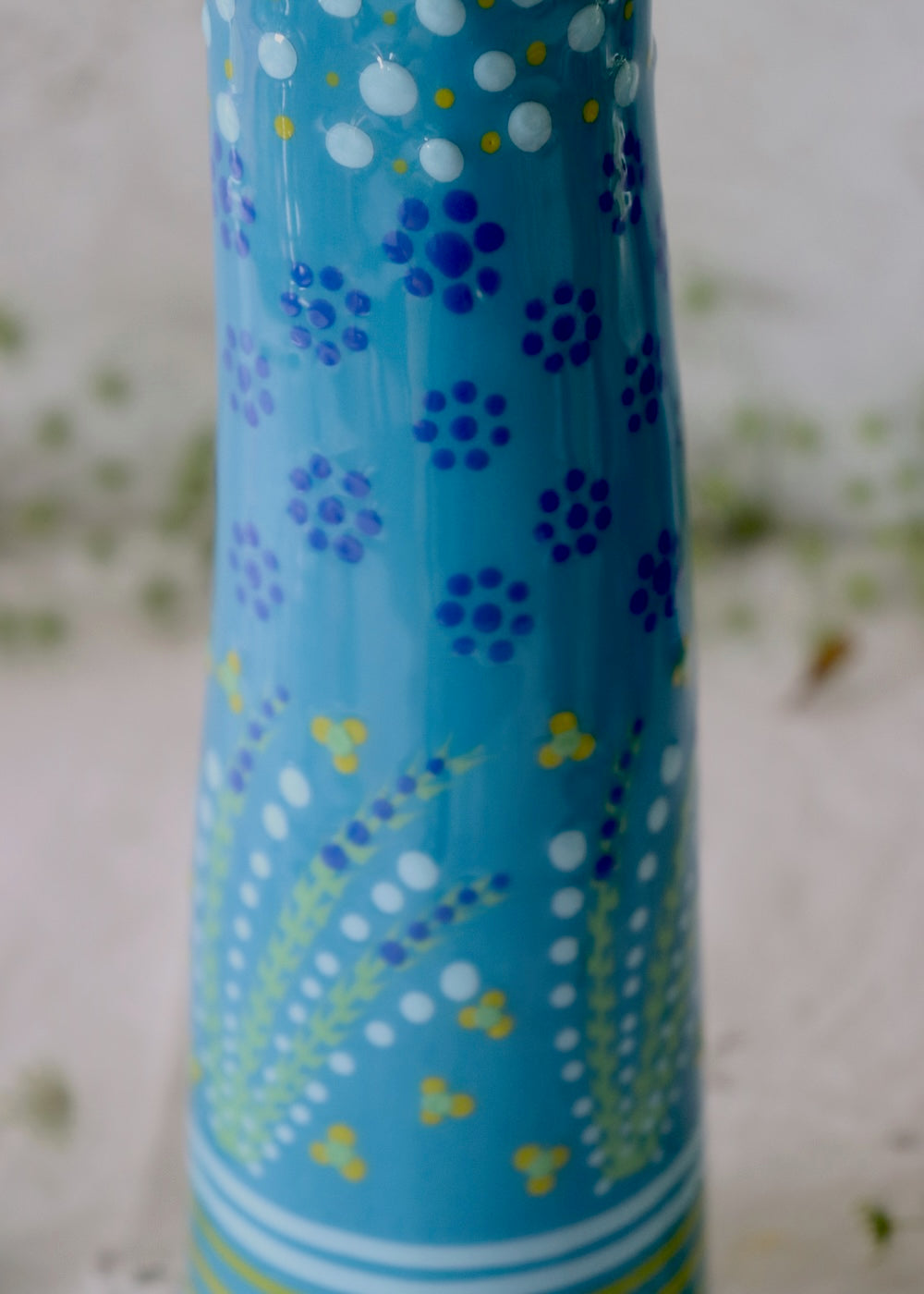 Tall Twisty Vase  - Mid Blue