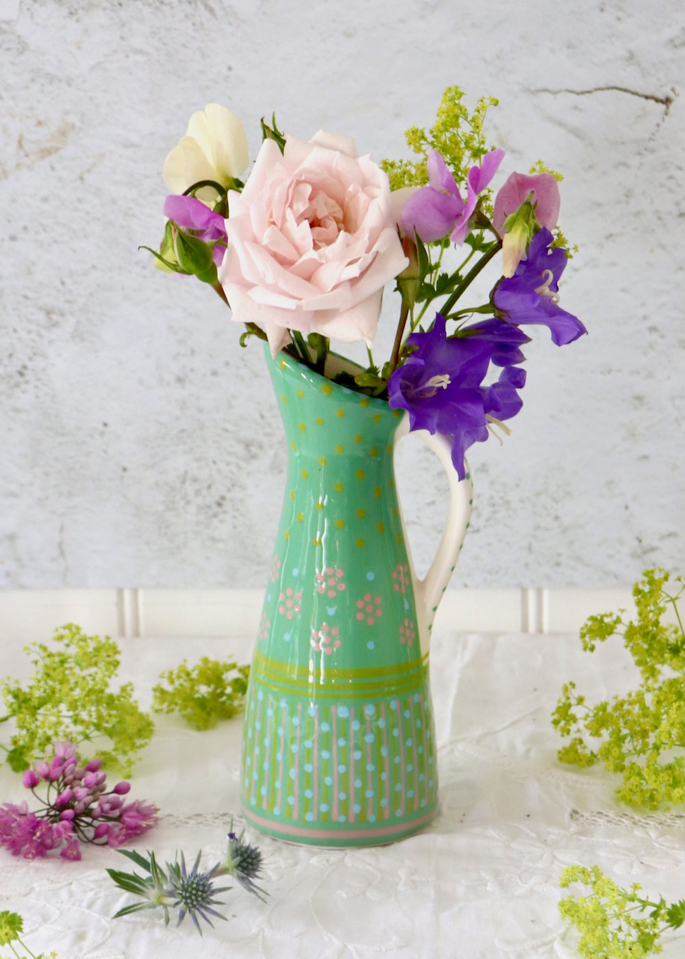 Retro Jug - Teal & Pink