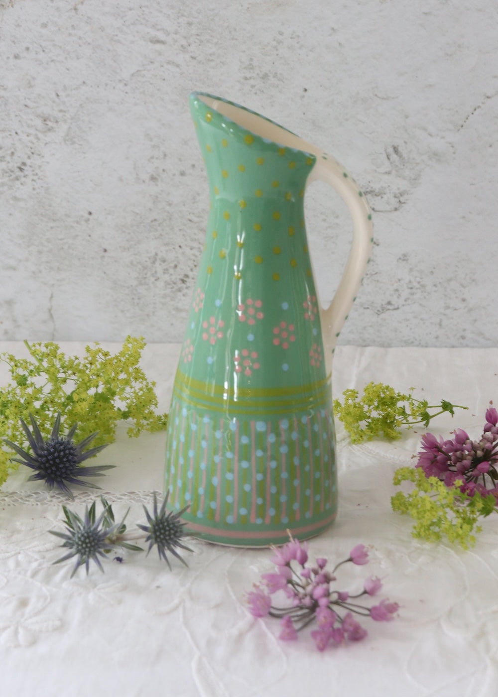 Retro Jug - Teal & Pink