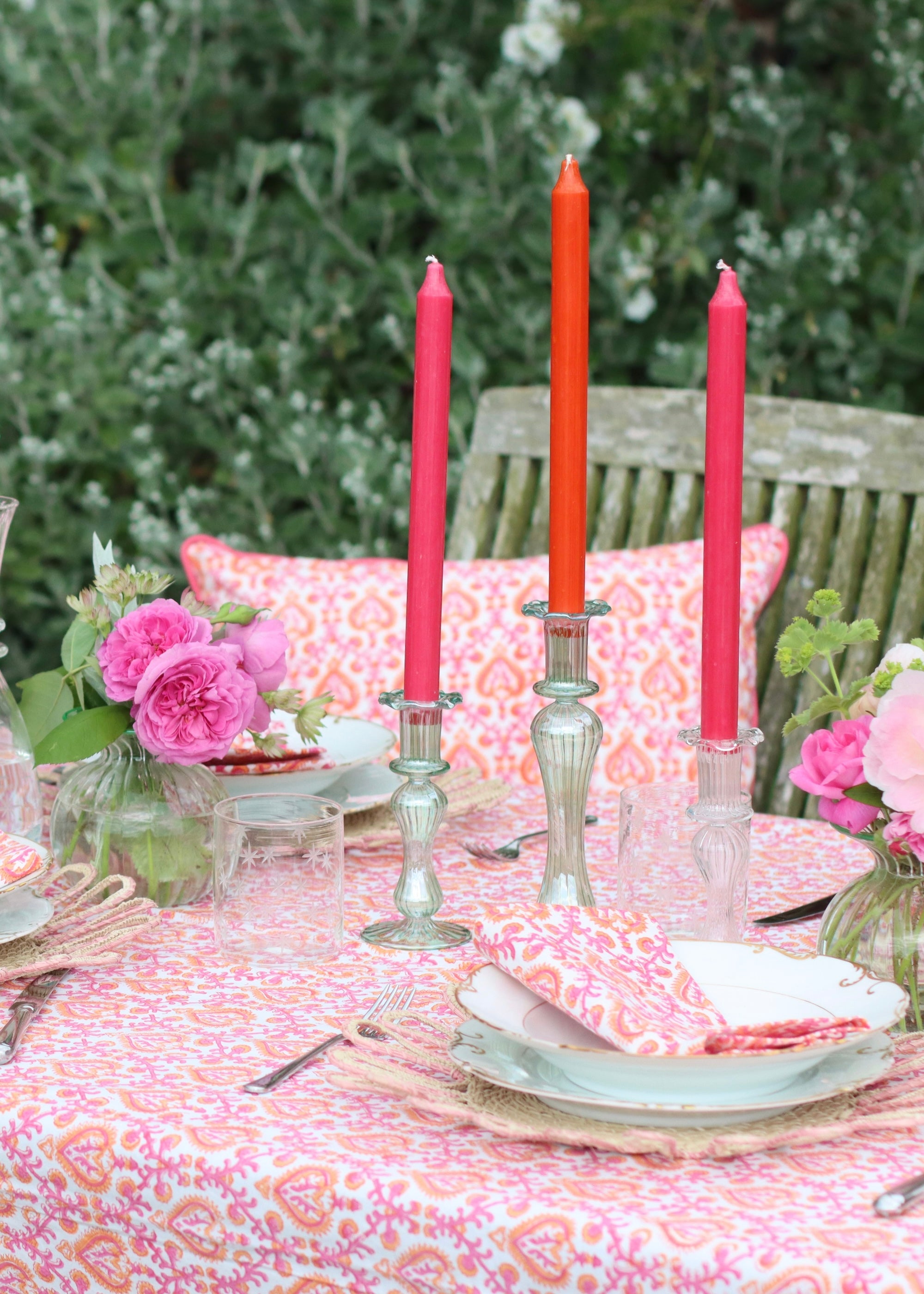 TABLECLOTH - Mughal Hot Pink and Orange