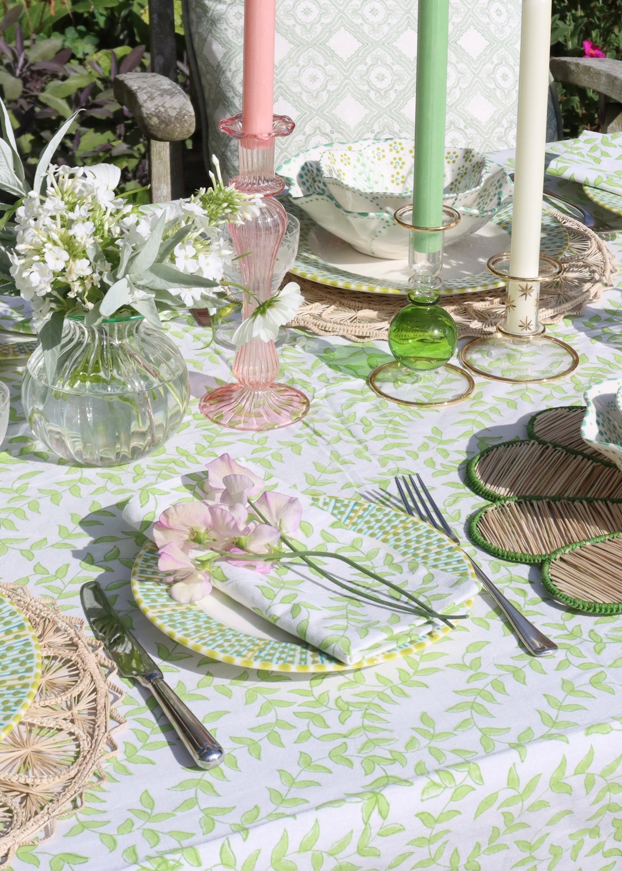 TABLECLOTH - Little Green Leaves