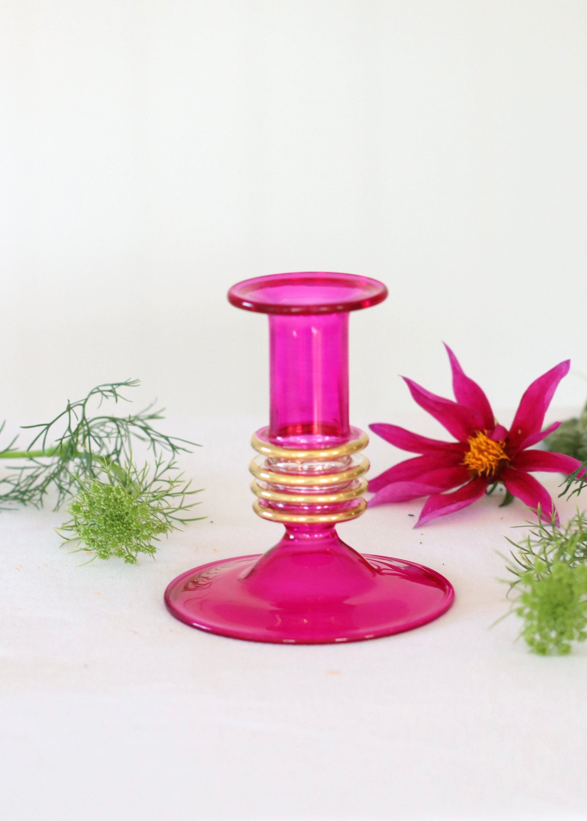 Eva Candlestick - Hot Pink