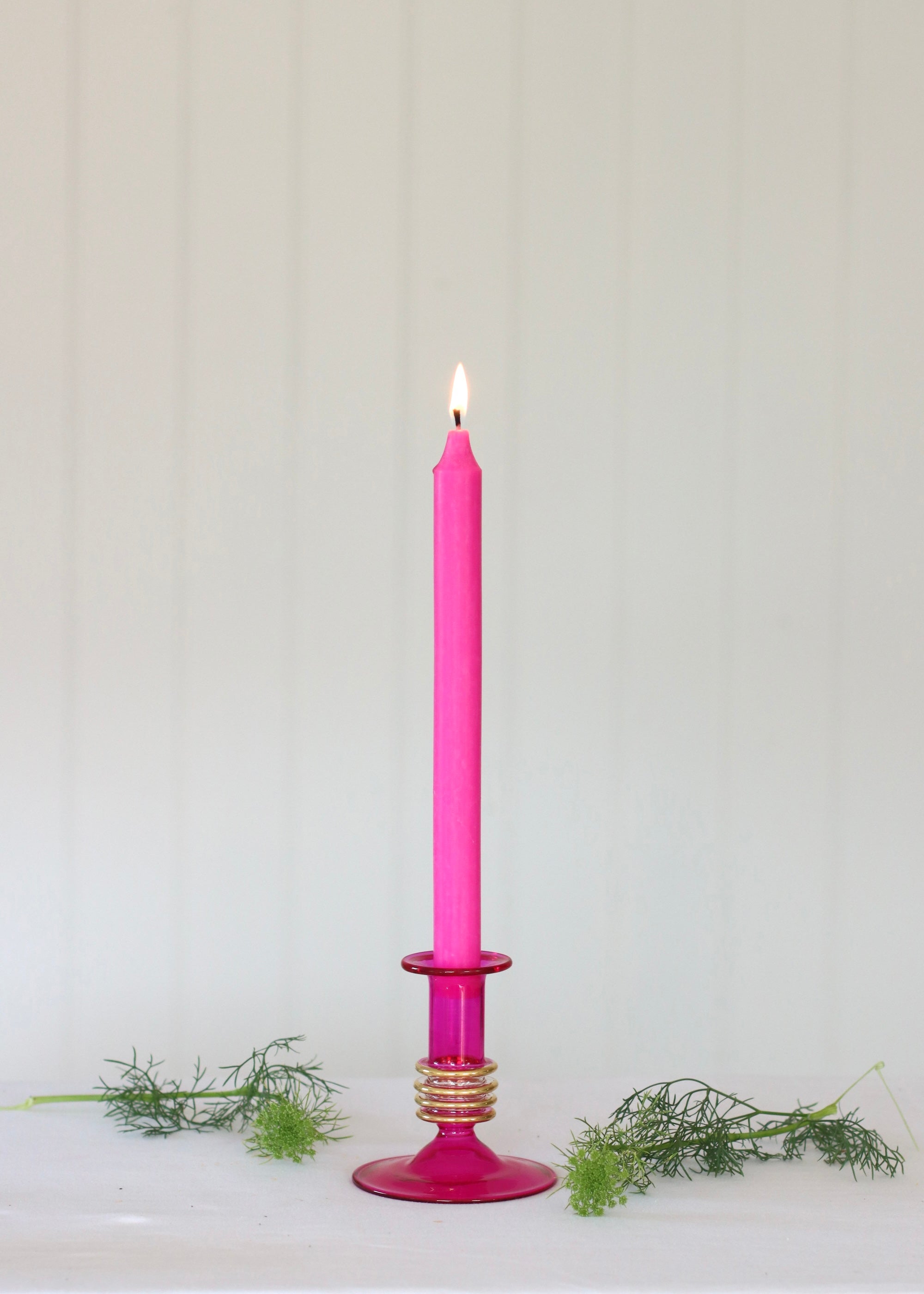 Eva Candlestick - Hot Pink