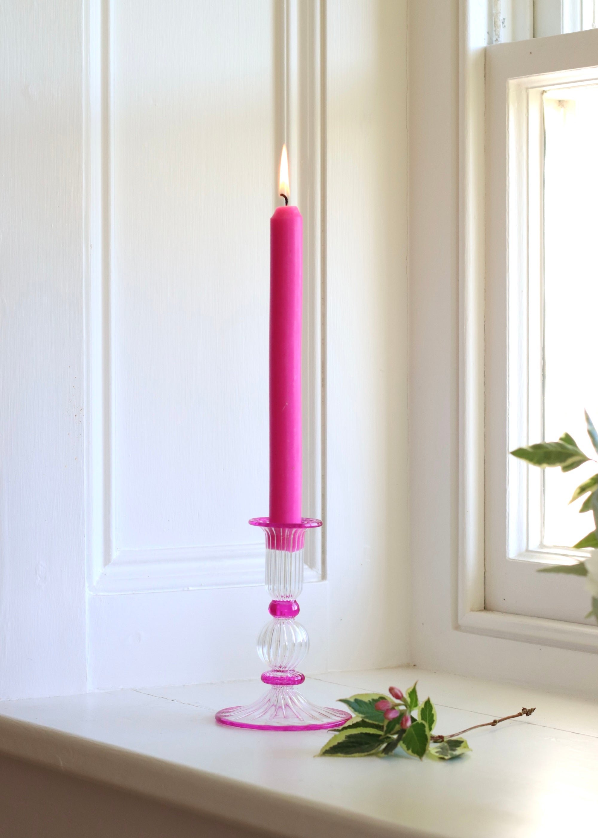 Noor Candlestick - Hot Pink