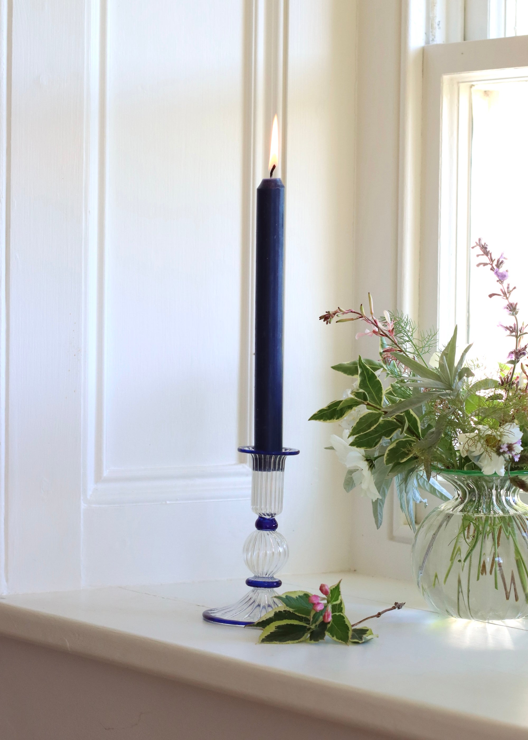 Noor Candlestick - Dark Blue