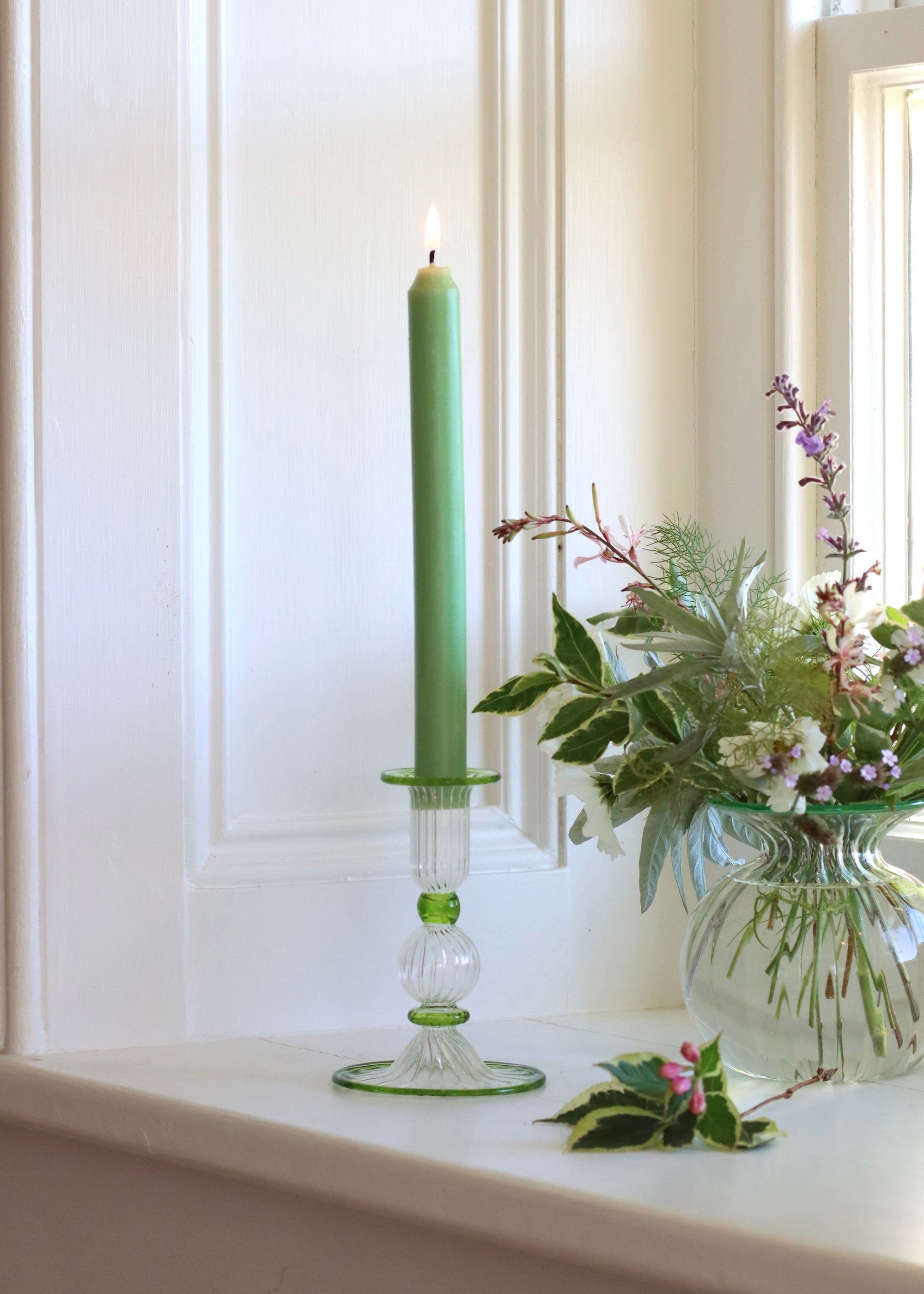 Noor Candlestick - Lime